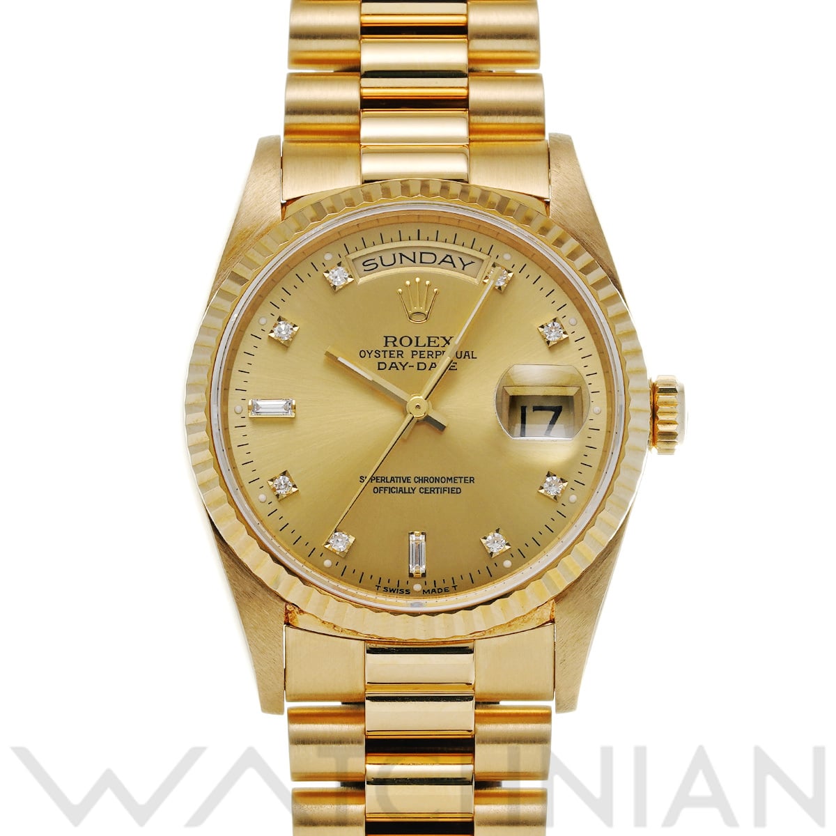 ロレックス デイデイト 18238A シャンパン/ダイヤモンド メンズ 時計 【中古】【wristwatch】