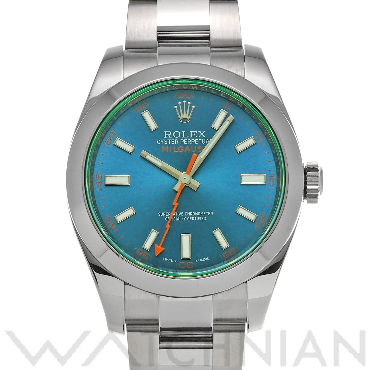 ロレックス ミルガウス 116400GV Zブルー メンズ 時計 【中古】【wristwatch】