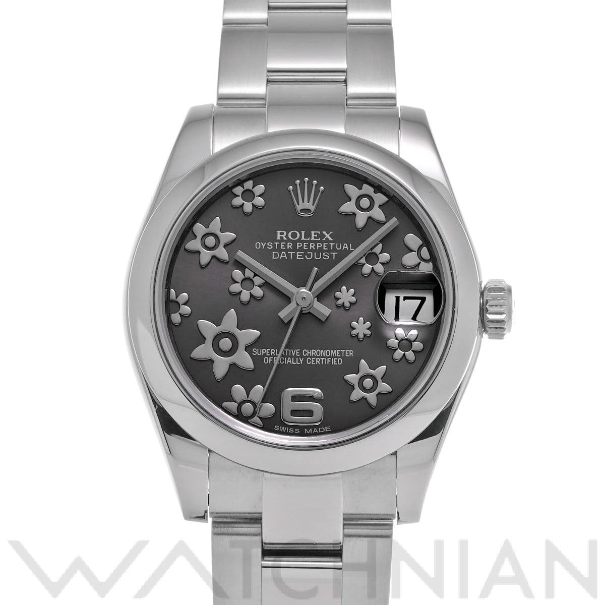 ロレックス デイトジャスト 31 178240 グレーフラワー ユニセックス 時計 【中古】【wristwatch】