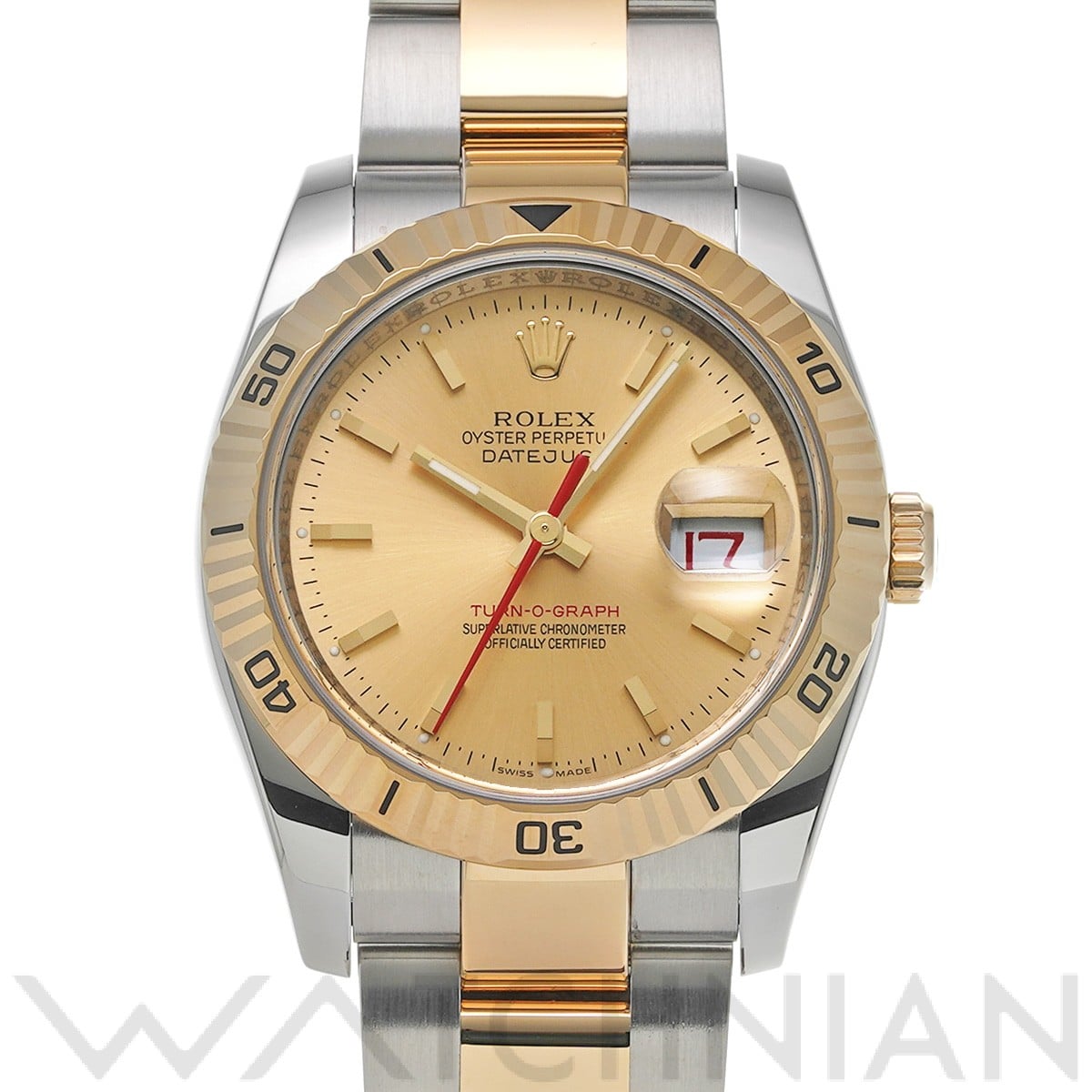 ロレックス デイトジャスト ターノグラフ 116263 シャンパン メンズ 時計 【中古】【wristwatch】