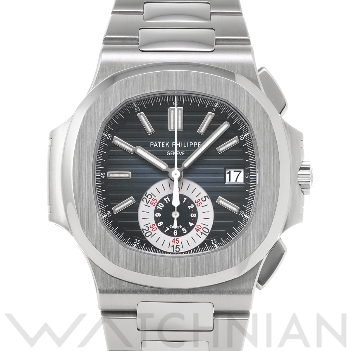 パテック フィリップ ノーチラス クロノグラフ 5980/1A-001 ブルー/ブラック メンズ 時計 【中古】【wristwatch】