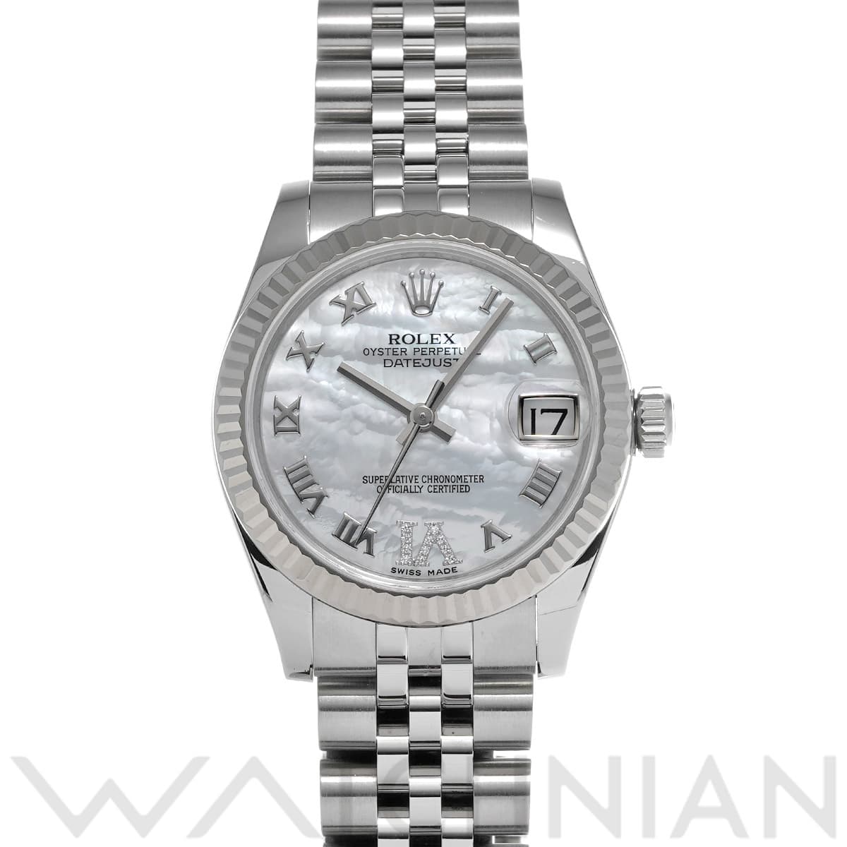 ロレックス デイトジャスト 31 178274NR ホワイトシェル/ダイヤモンド ユニセックス 時計 【中古】【wristwatch】