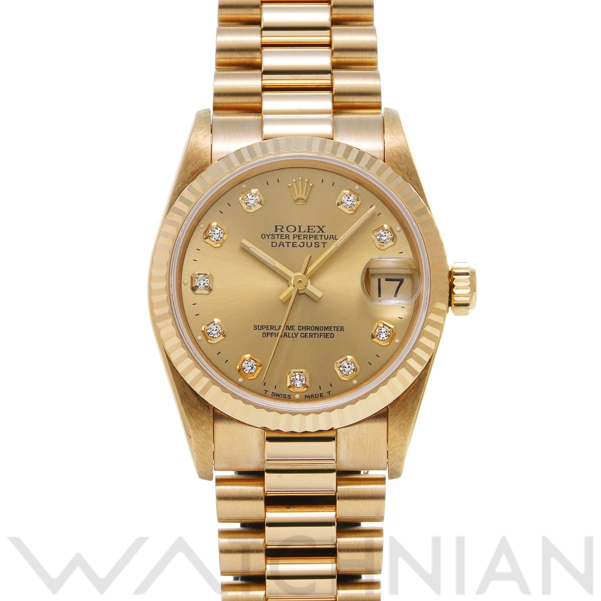 Rolex Datejust 68278G 香檳/鑽石男女通用手錶 [二手] [腕錶]：品牌手錶 | WATCHNIAN官方網上商店/前一风骑士