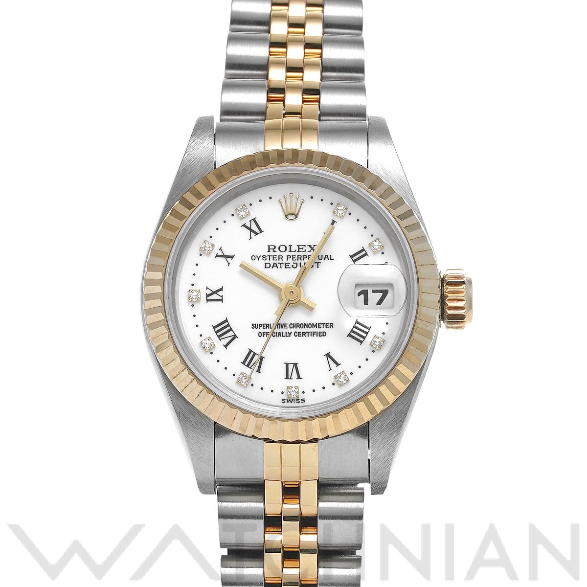 ロレックス デイトジャスト 69173G ホワイト/ダイヤモンド レディース 時計 【中古】【wristwatch】