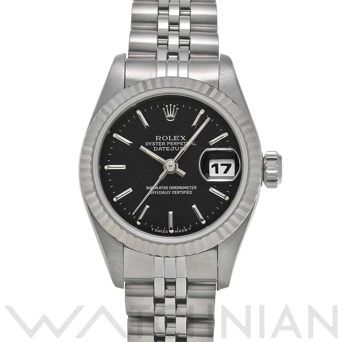 ロレックス デイトジャスト 69174 ブラック レディース 時計 【中古】【wristwatch】