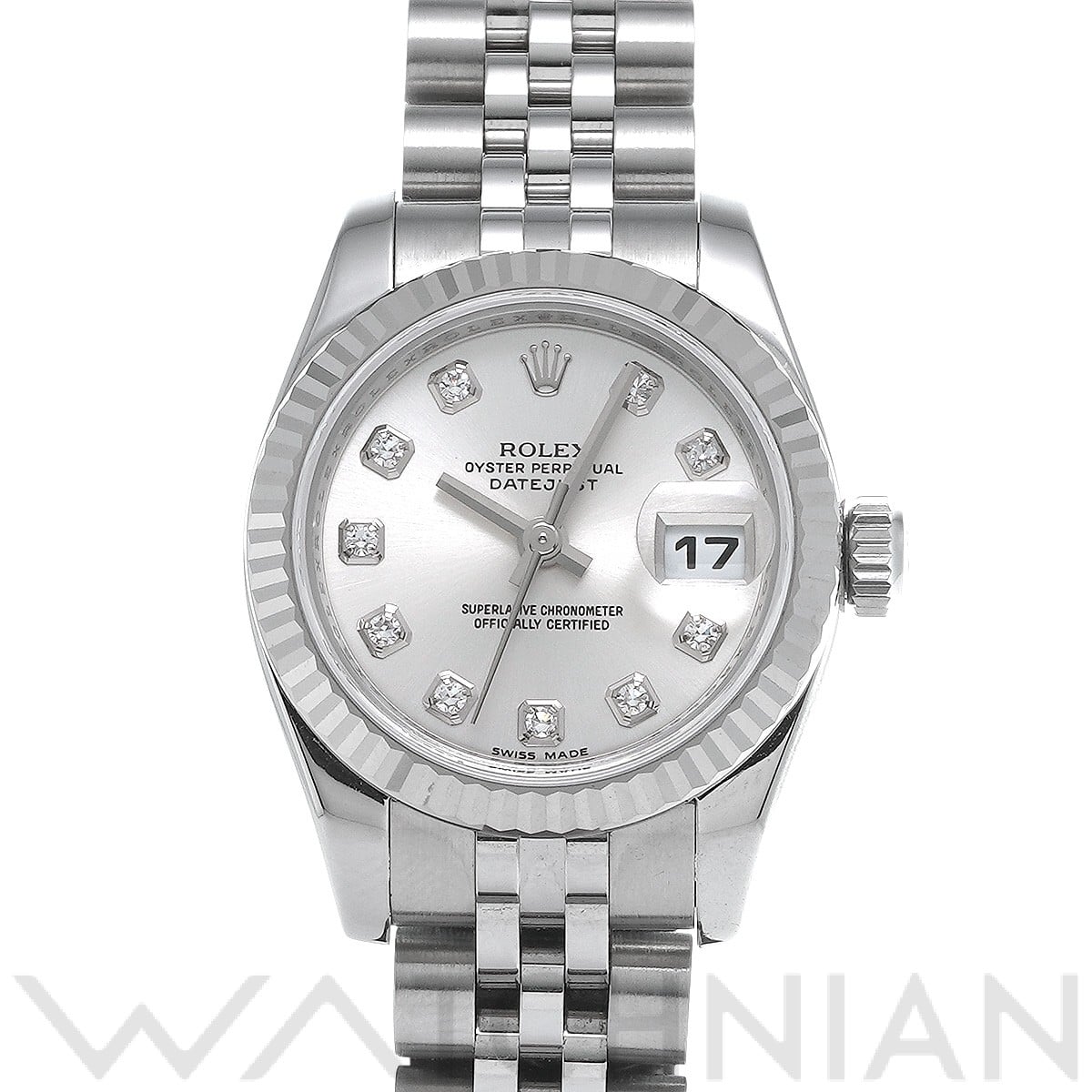 ロレックス レディ デイトジャスト 26 179174G シルバー/ダイヤモンド レディース 時計 【中古】【wristwatch】