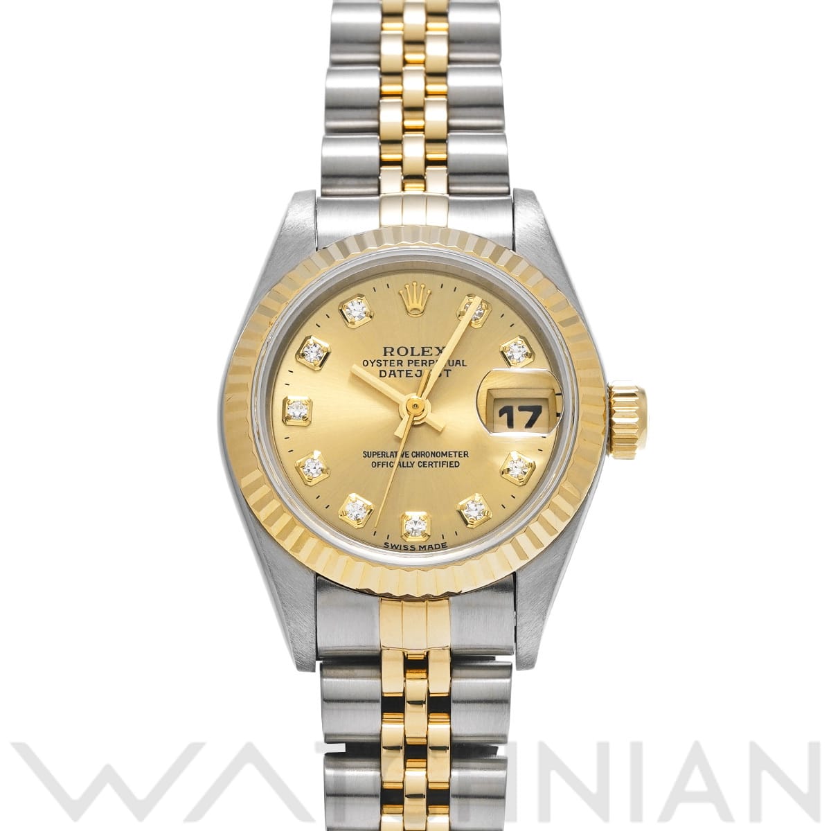 ロレックス デイトジャスト 69173G シャンパン/ダイヤモンド レディース 時計 【中古】【wristwatch】