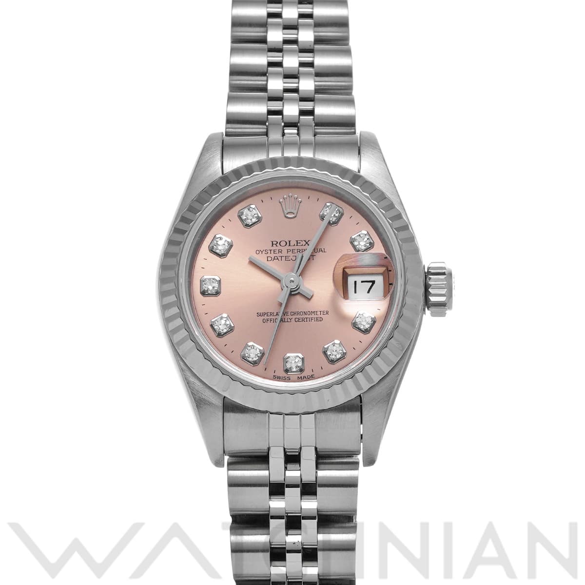 ロレックス デイトジャスト 69174G ピンク/ダイヤモンド レディース 時計 【中古】【wristwatch】