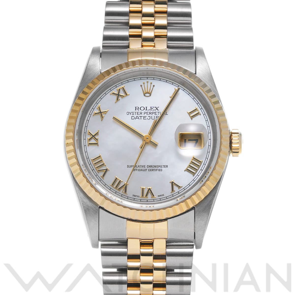 ロレックス デイトジャスト 16233NR ホワイトシェル メンズ 時計 【中古】【wristwatch】