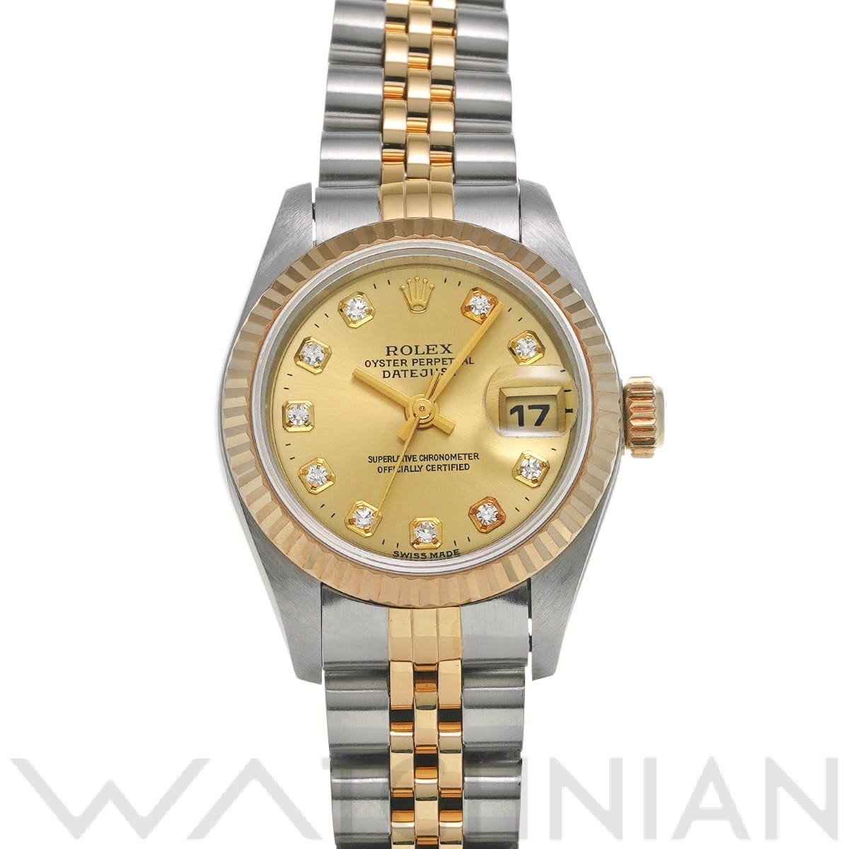 ロレックス デイトジャスト 69173G シャンパン/ダイヤモンド レディース 時計 【中古】【wristwatch】