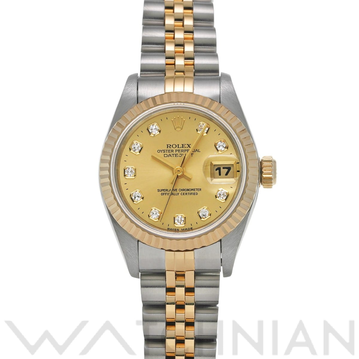 ロレックス デイトジャスト 69173G シャンパン/ダイヤモンド レディース 時計 【中古】【wristwatch】