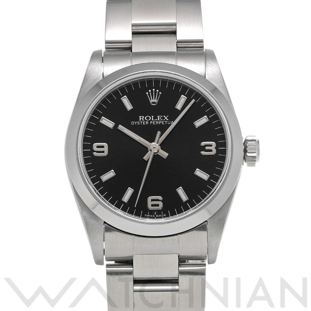 ロレックス オイスターパーペチュアル 77080 ブラック ユニセックス 時計 【中古】【wristwatch】