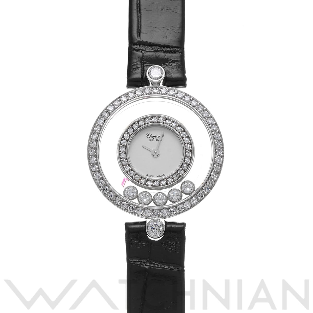 ショパール ハッピーダイヤモンド 20/3957 ホワイト/ダイヤモンド レディース 時計 【中古】【wristwatch】