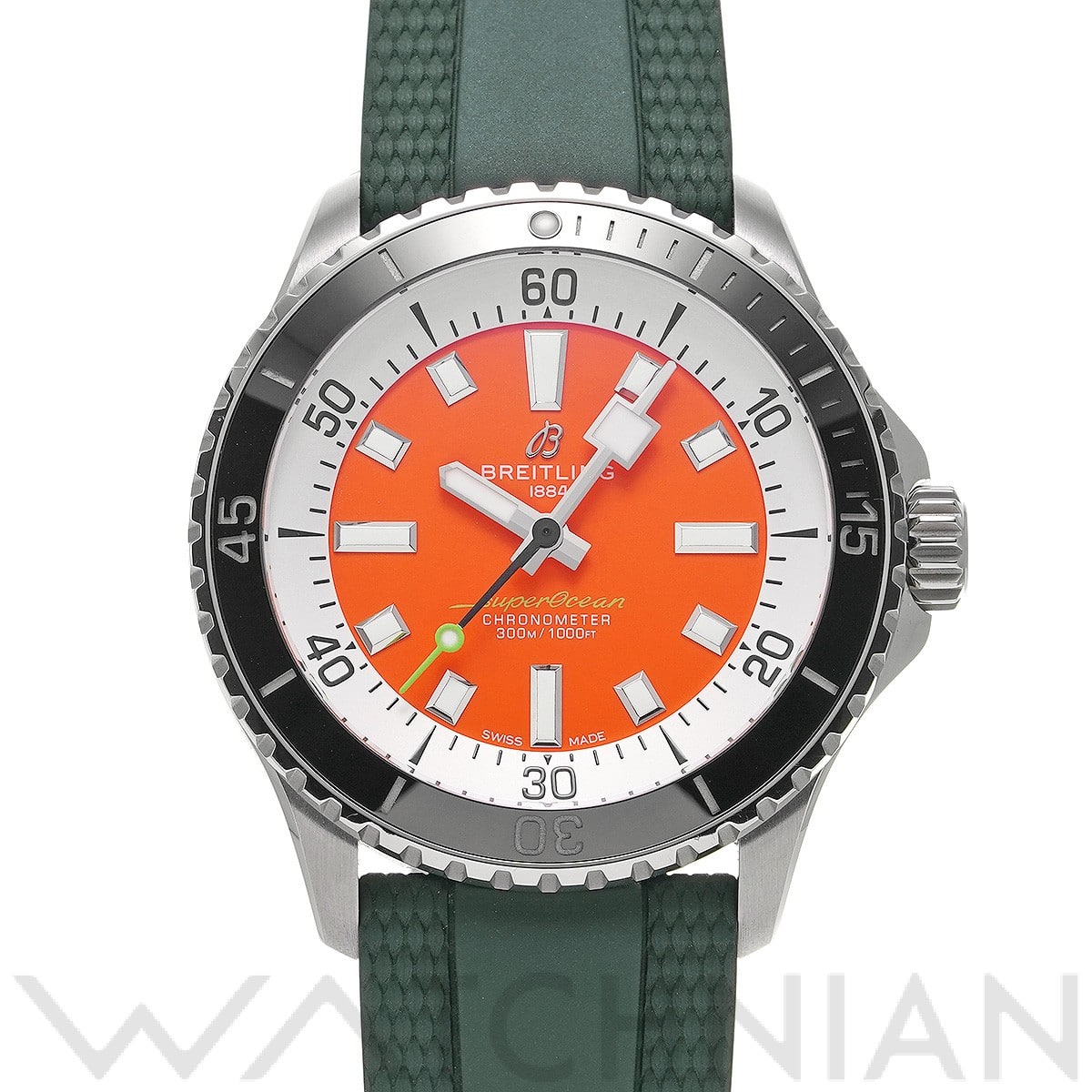 ブライトリング スーパーオーシャン オートマチック 42 ケリー・スレーター リミテッドエディション A173751A1O1S1 オレンジ メンズ 時計 【中古】【wristwatch】