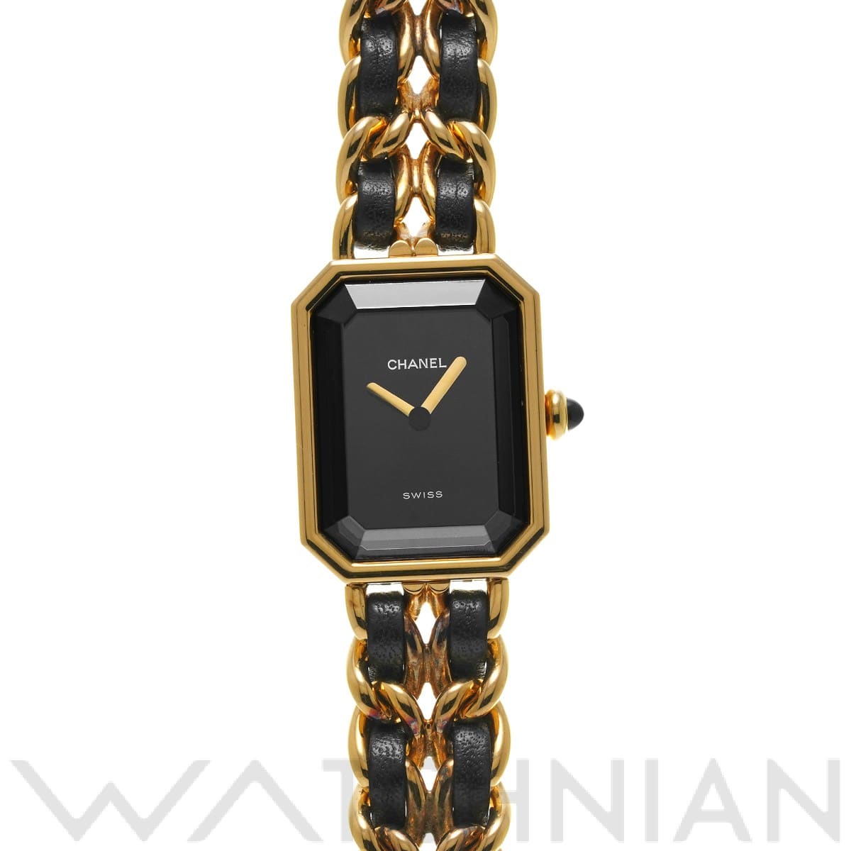 シャネル プルミエール M H0001 ブラック レディース 時計 【中古】【wristwatch】