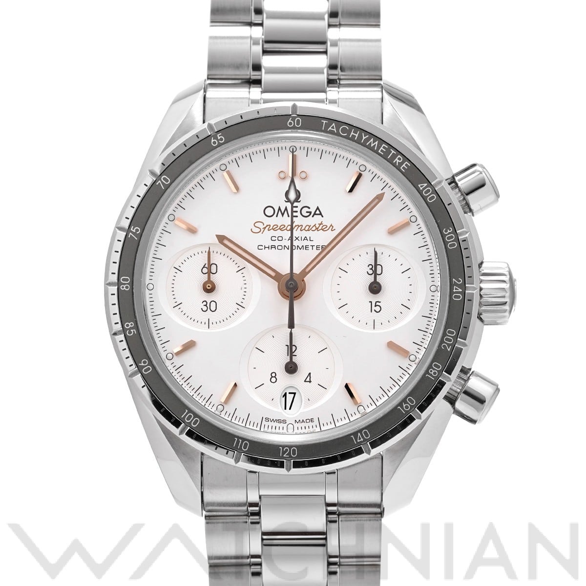 オメガ スピードマスター 38 コーアクシャル 324.30.38.50.02.001 オパーリンシルバー ユニセックス 時計 【中古】【wristwatch】