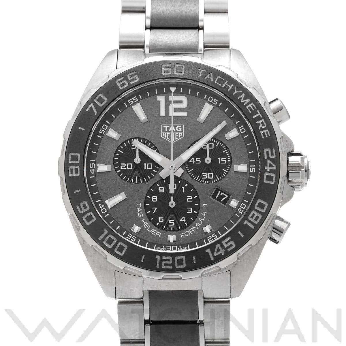 タグ ホイヤー フォーミュラ1 クォーツ クロノグラフ CAZ1011.BA0843 グレー/ブラック メンズ 時計 【中古】【wristwatch】