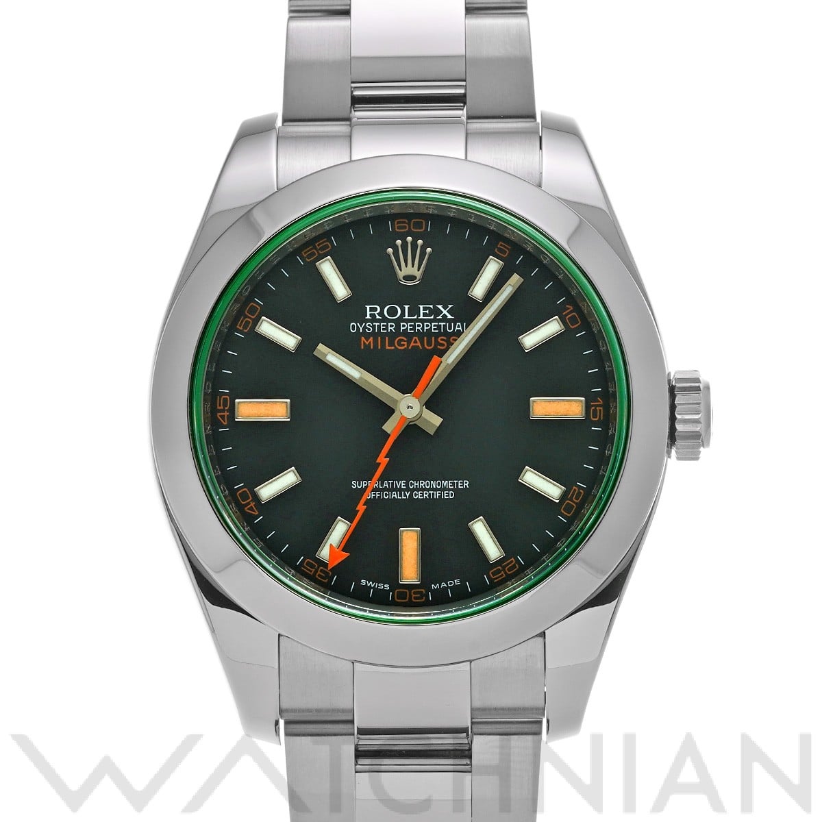 ロレックス ミルガウス 116400GV インテンスブラック メンズ 時計 【中古】【wristwatch】