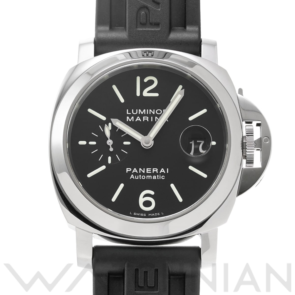パネライ ルミノールマリーナ オートマティック PAM00104 ブラック メンズ 時計 【中古】【wristwatch】