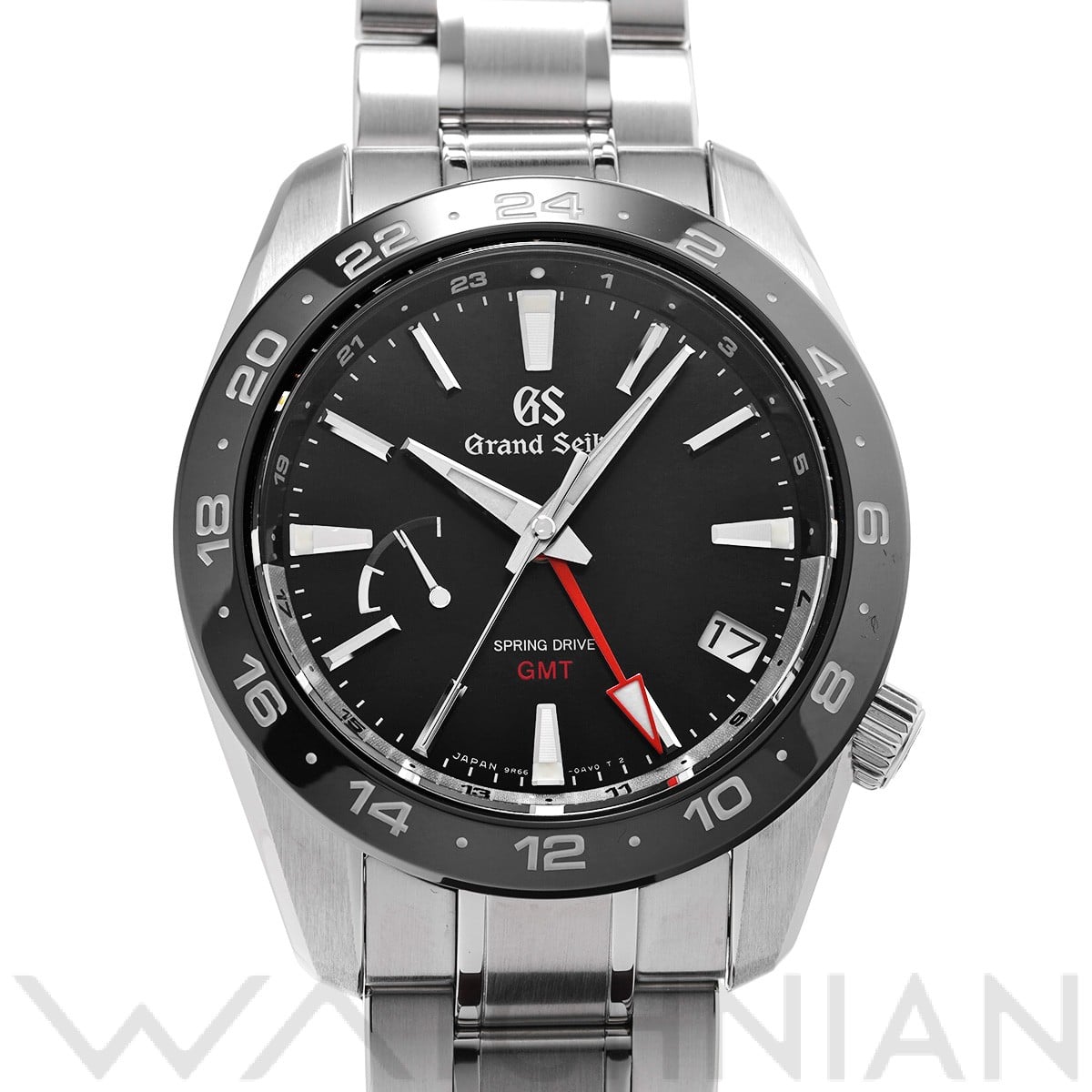 グランドセイコー スポーツコレクション スプリングドライブ GMT SBGE253 ブラック メンズ 時計 【中古】【wristwatch】