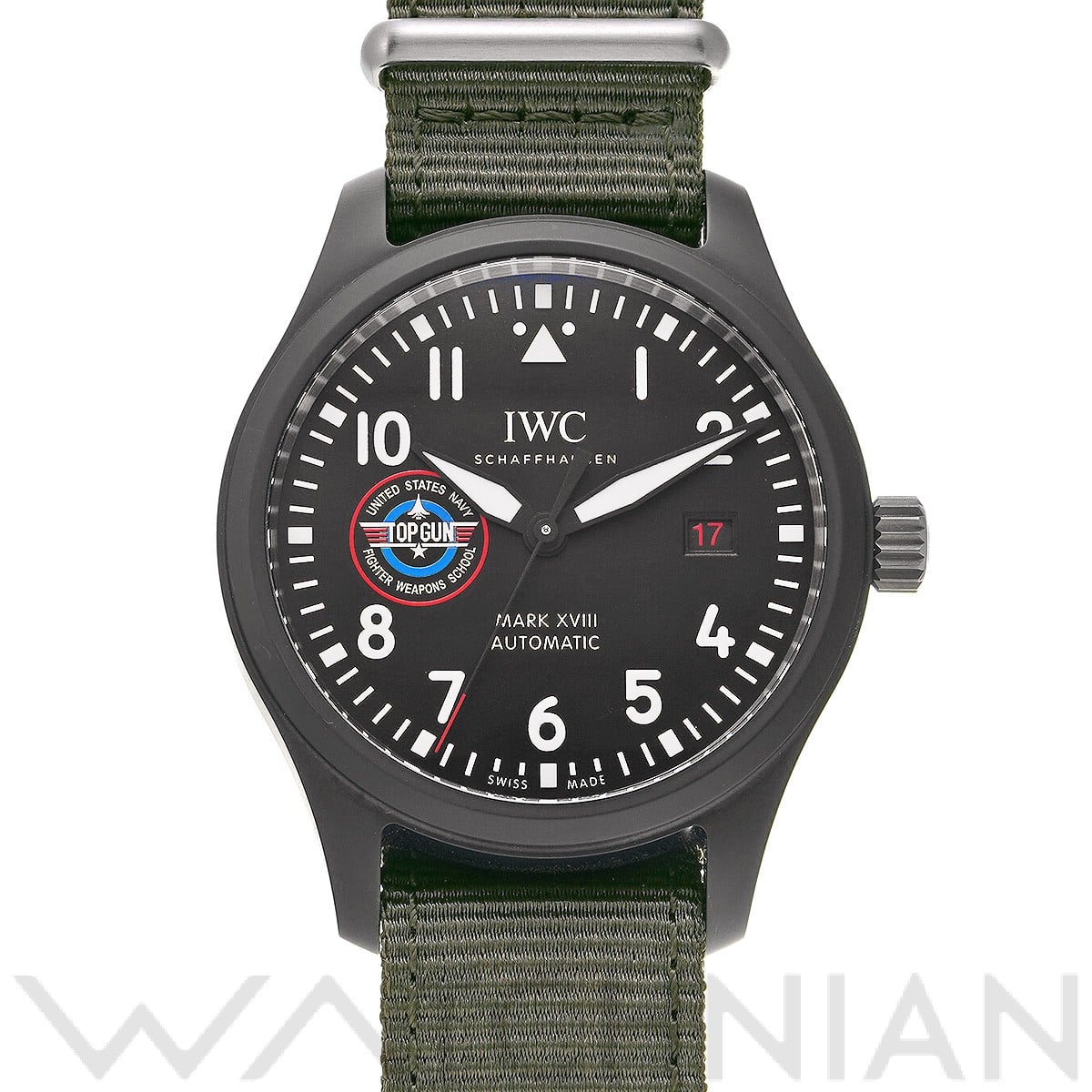 IWC パイロットウォッチ マーク XVIII トップガン SFTI IW324712 ブラック メンズ 時計 【中古】【wristwatch】
