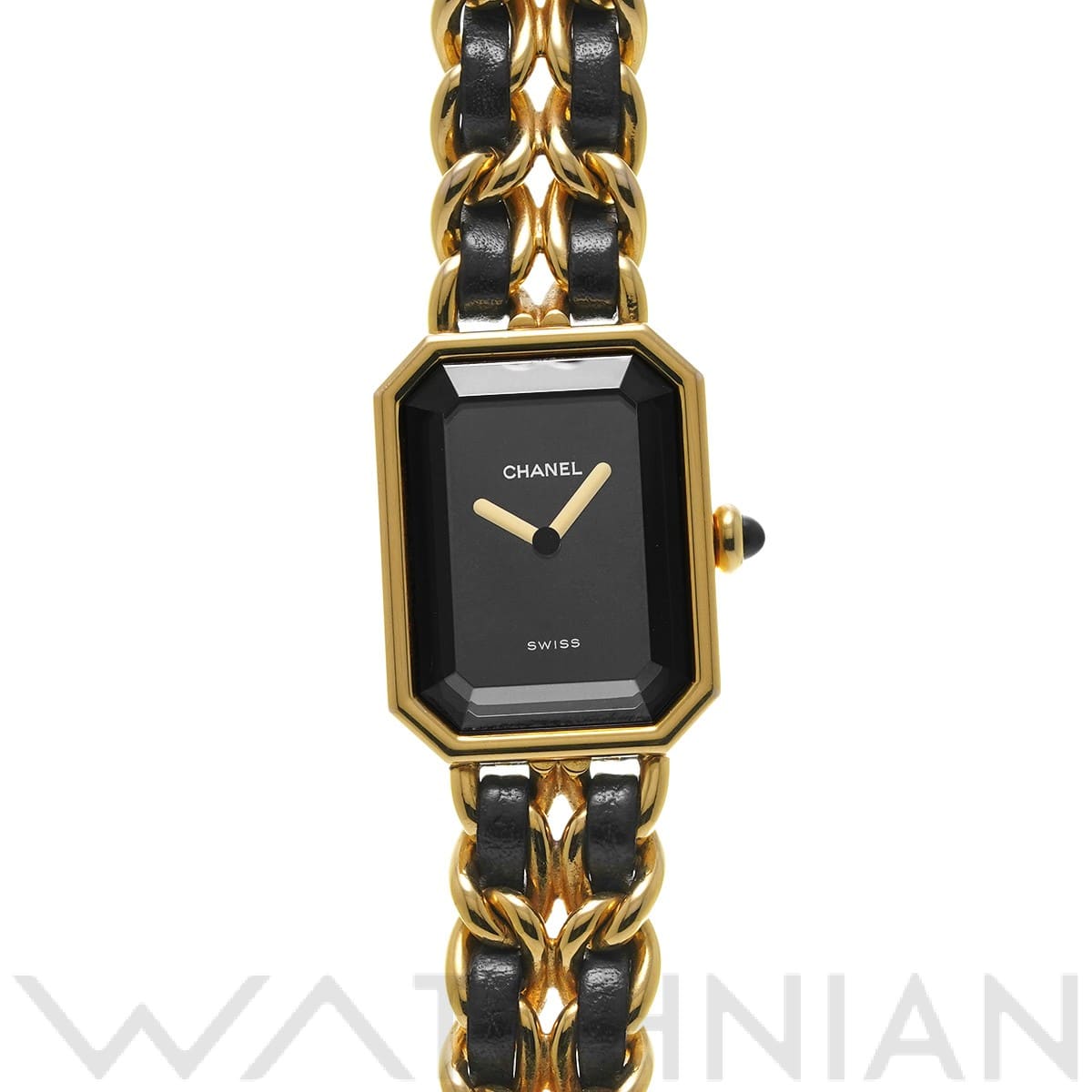 シャネル プルミエール M H0001 ブラック レディース 時計 【中古】【wristwatch】