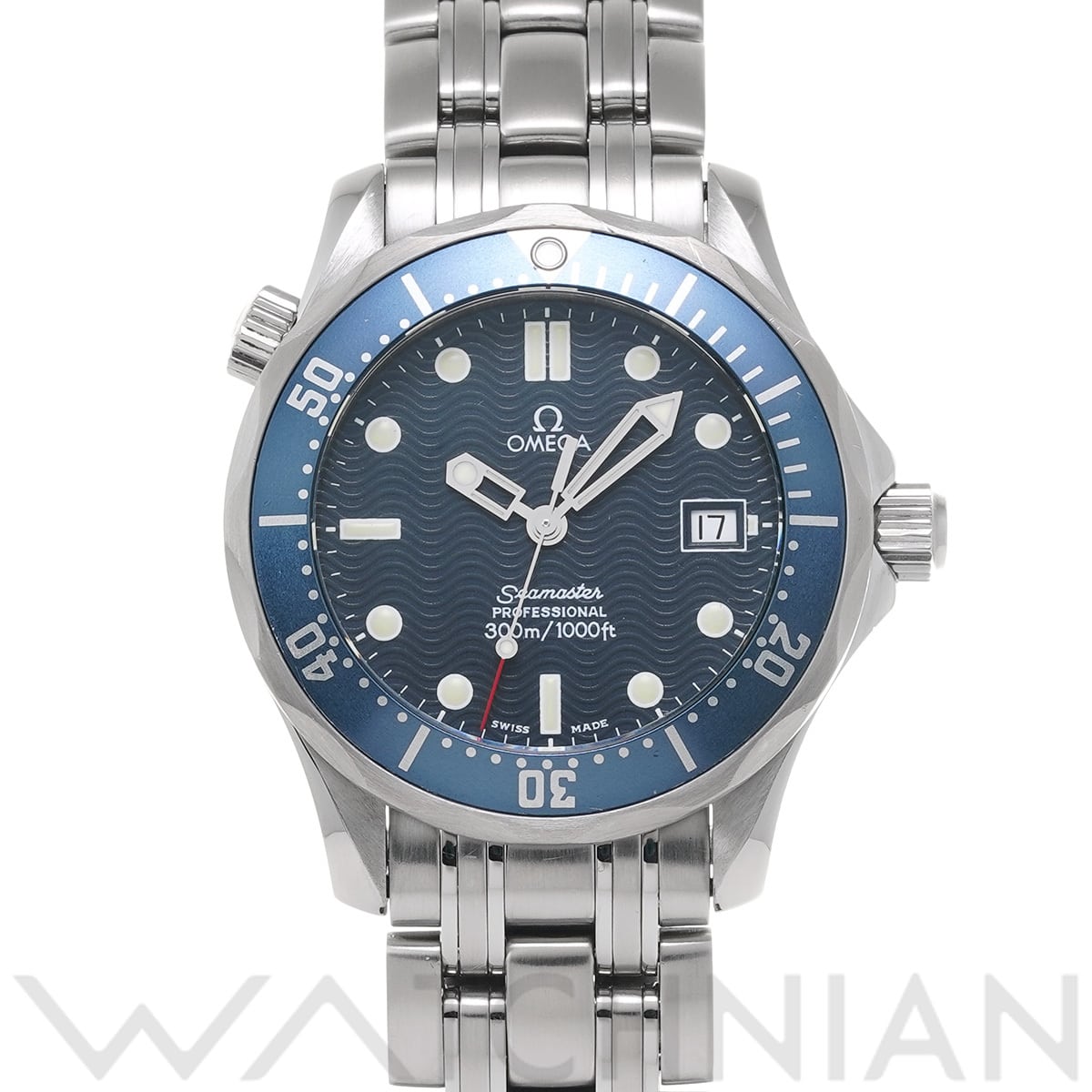 オメガ シーマスター プロフェッショナル 300 ミッドサイズ 2561.80 ブルー ユニセックス 時計 【中古】【wristwatch】