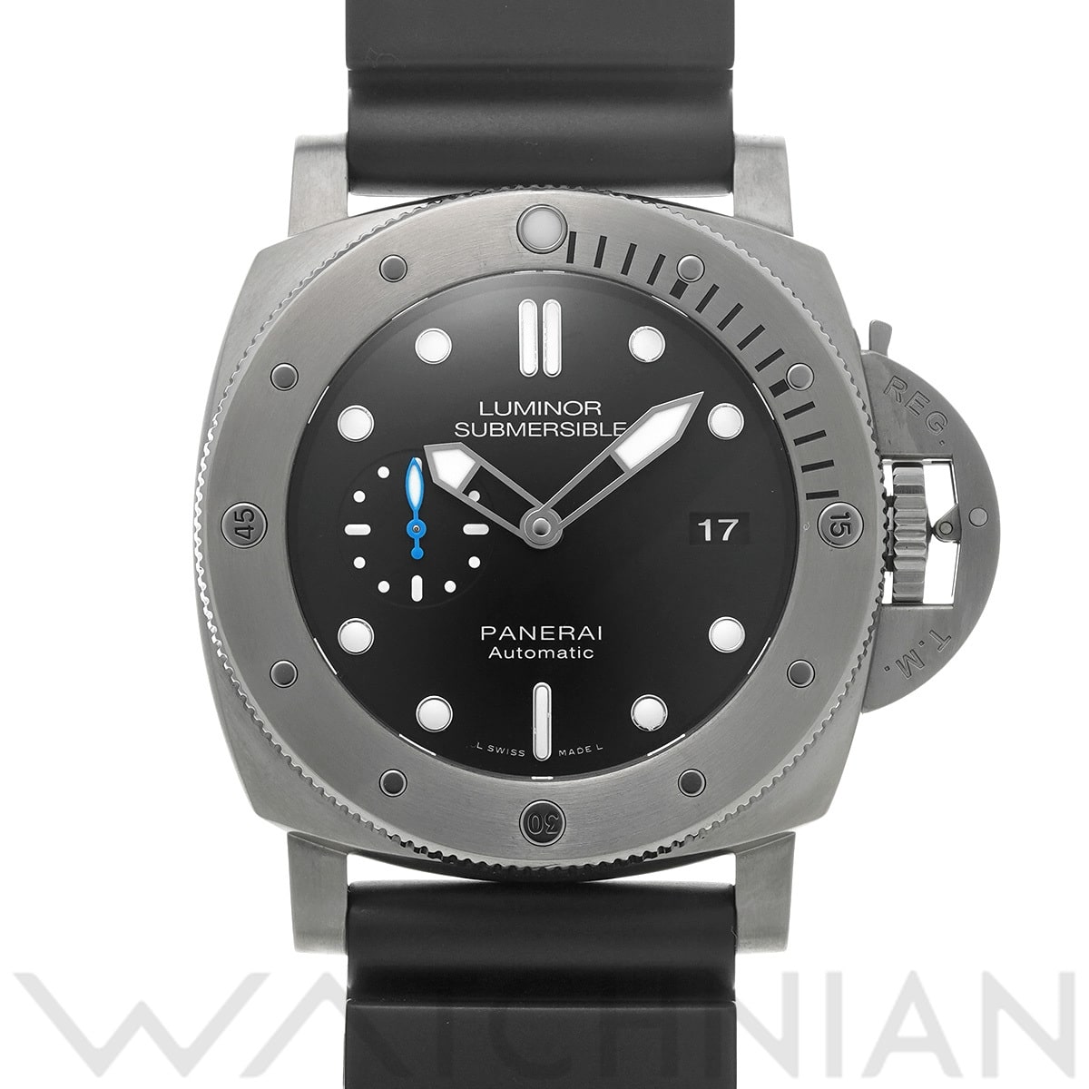 パネライ ルミノール 1950 サブマーシブル 3デイズ チタニオ PAM01305 ブラック メンズ 時計 【中古】【wristwatch】