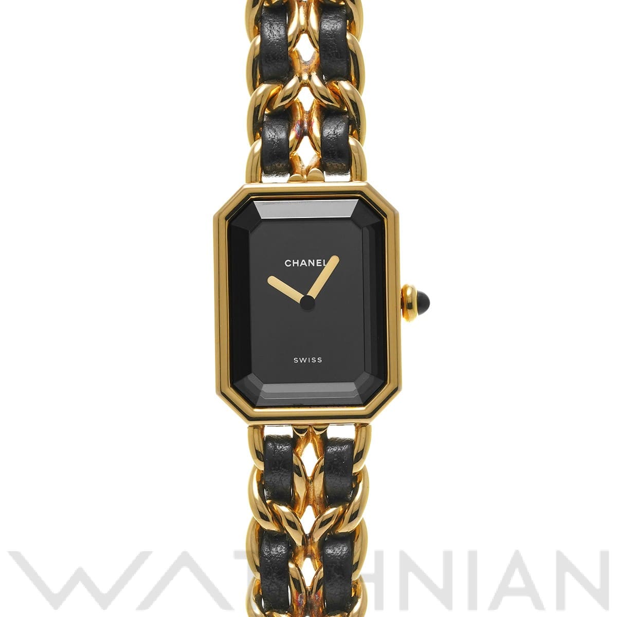 シャネル プルミエール L H0001 ブラック レディース 時計 【中古】【wristwatch】