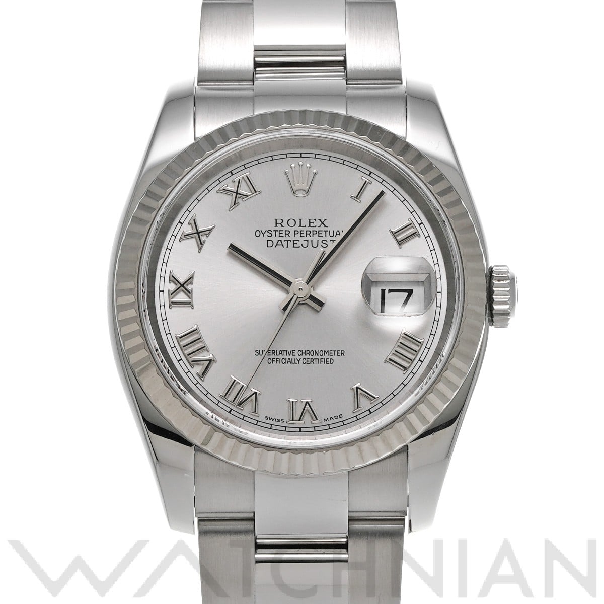 ロレックス デイトジャスト 36 116234 グレー メンズ 時計 【中古】【wristwatch】