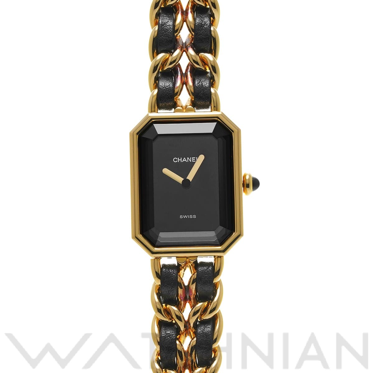 シャネル プルミエール L H0001 ブラック レディース 時計 【中古】【wristwatch】