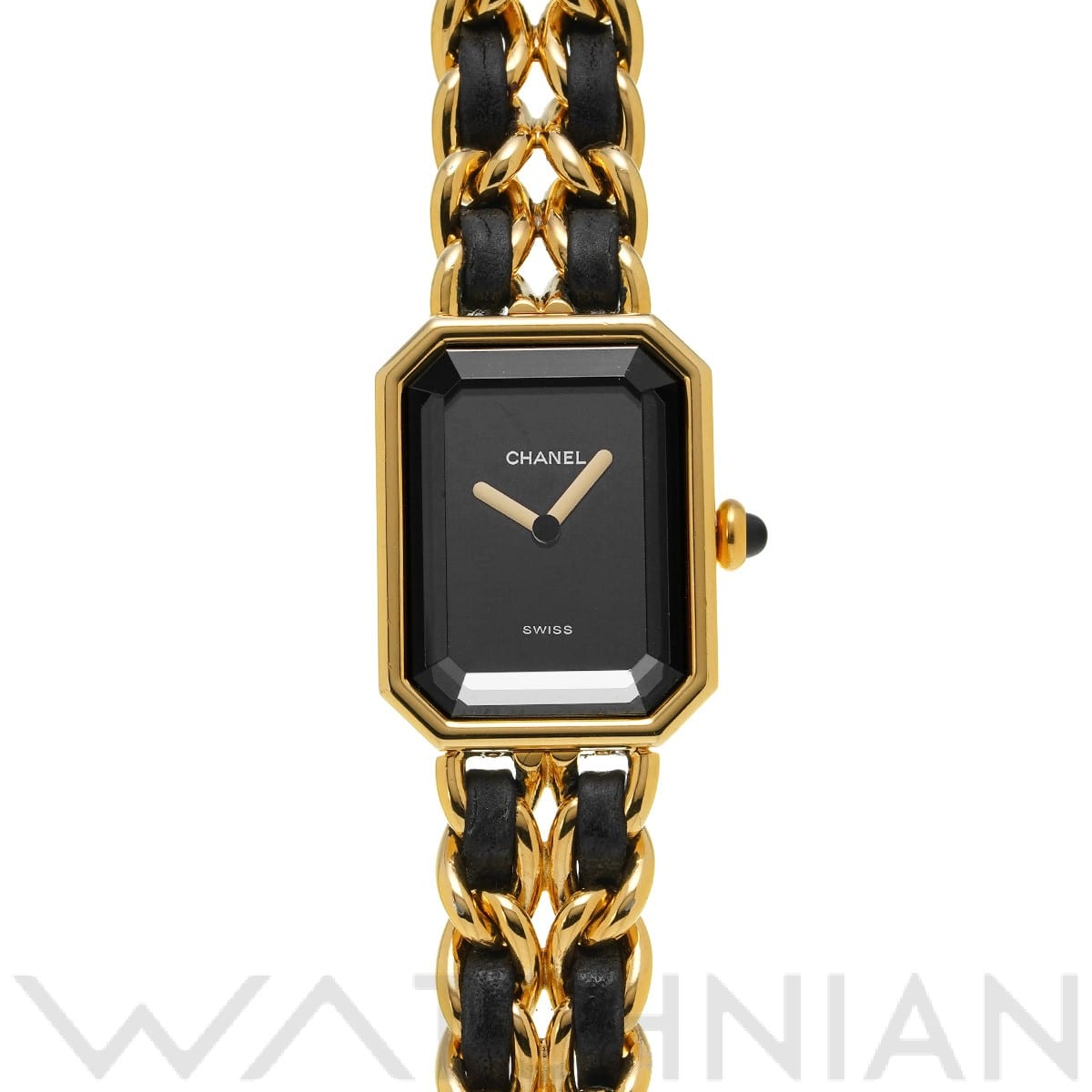 シャネル プルミエール M H0001 ブラック レディース 時計 【中古】【wristwatch】