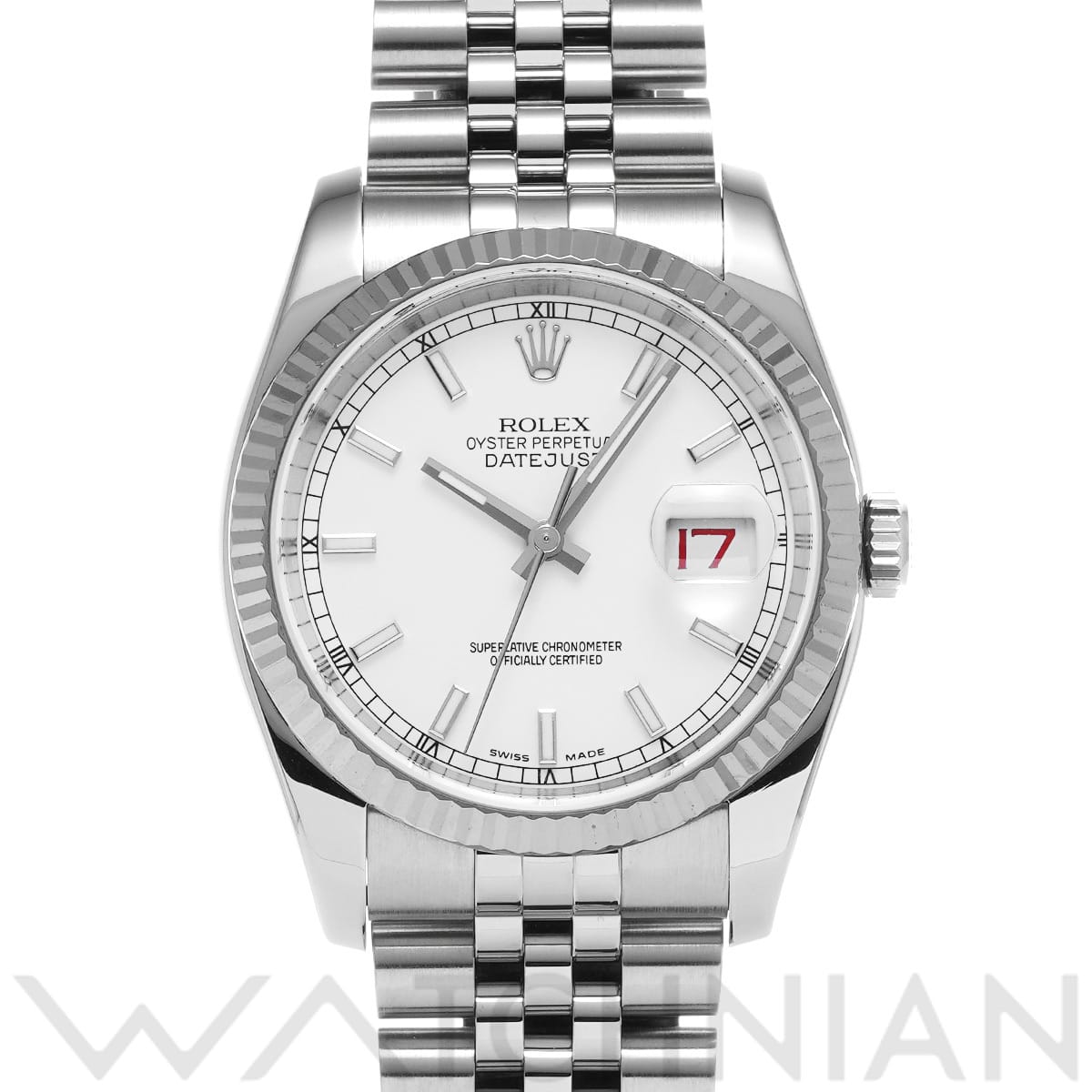 ロレックス デイトジャスト 36 116234 ホワイト メンズ 時計 【中古】【wristwatch】