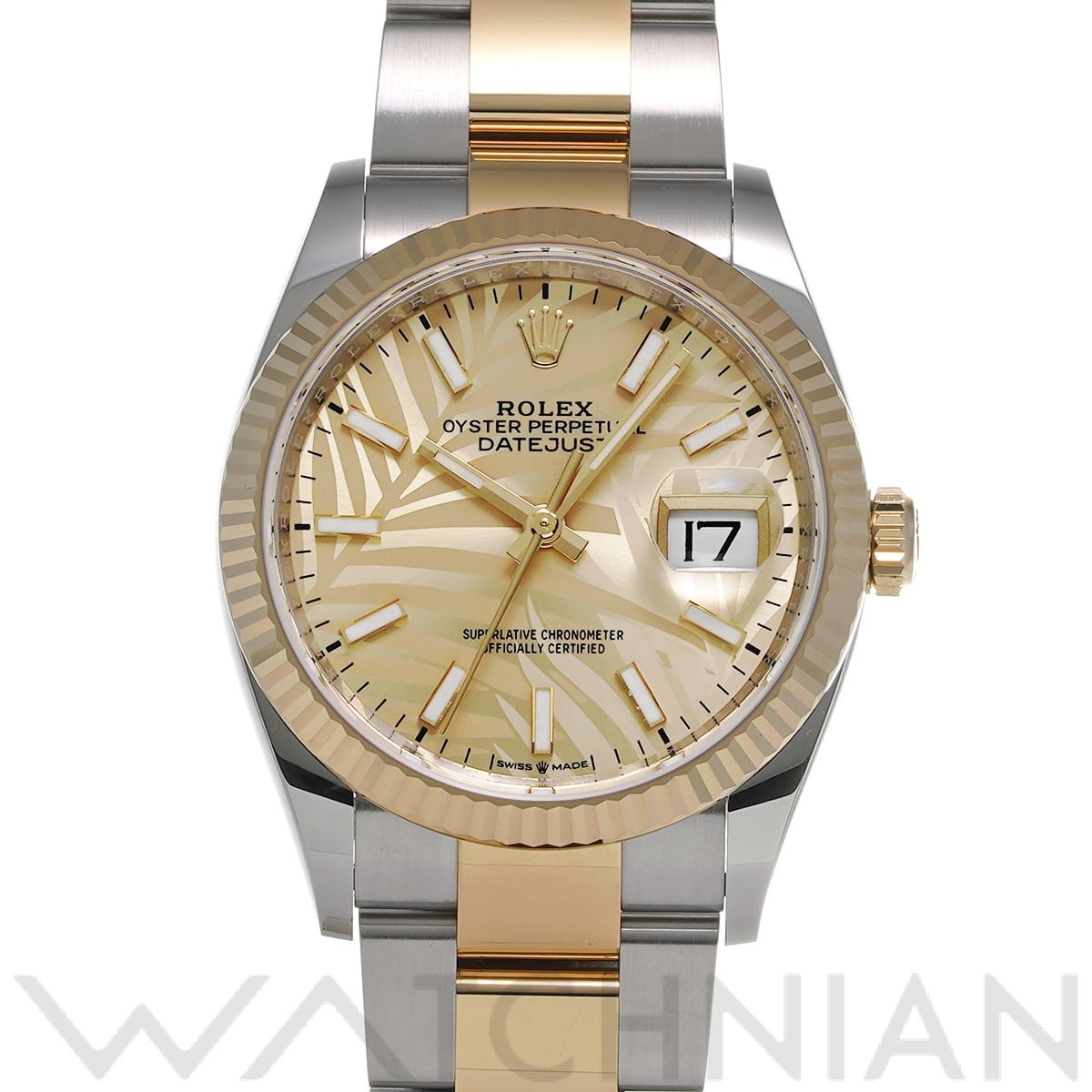ロレックス デイトジャスト 36 126233 ゴールデン パームモチーフ メンズ 時計 【中古】【wristwatch】