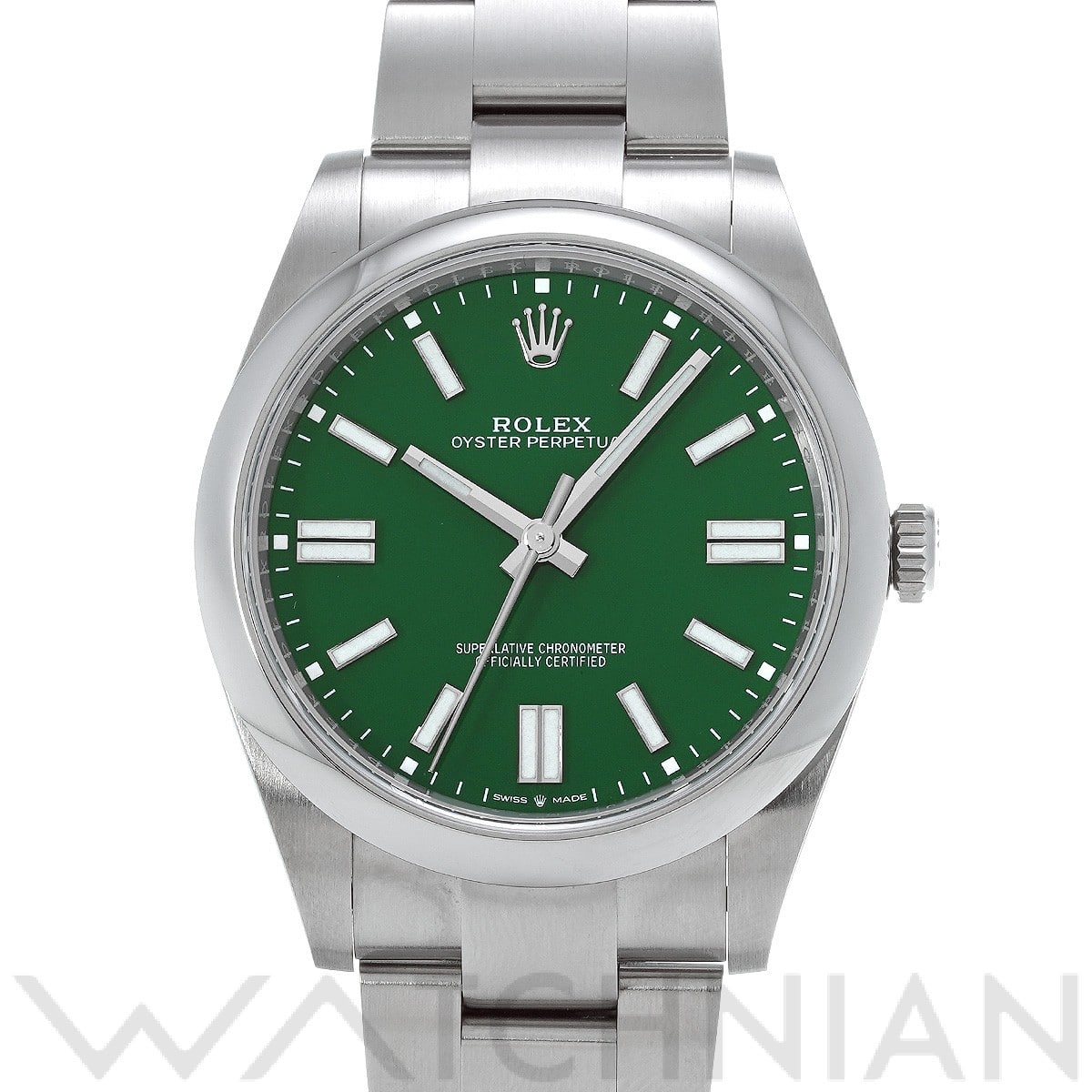 ロレックス オイスターパーペチュアル 41 124300 グリーン メンズ 時計 【中古】【wristwatch】
