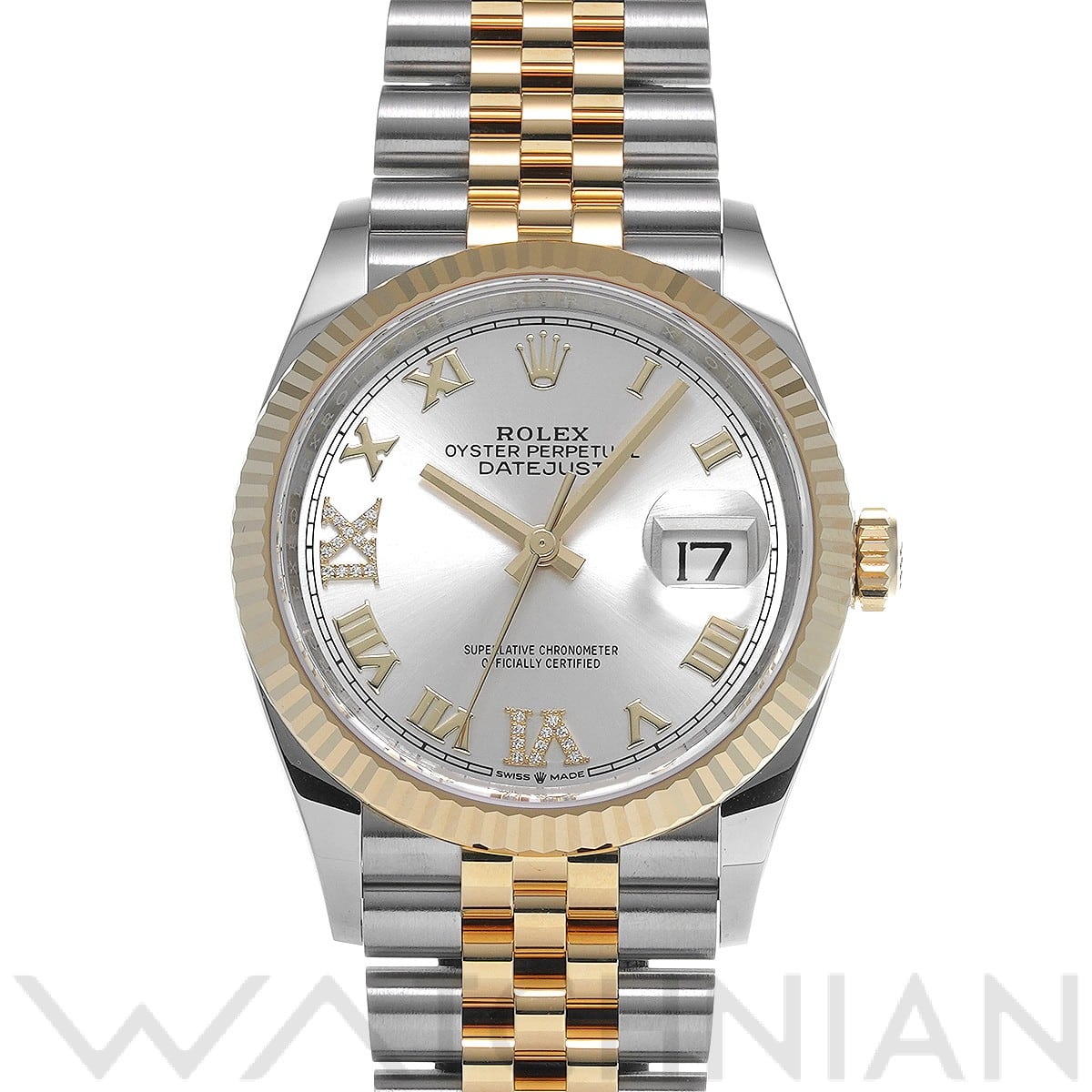 ロレックス デイトジャスト 36 126233 シルバー/ダイヤモンド メンズ 時計 【中古】【wristwatch】