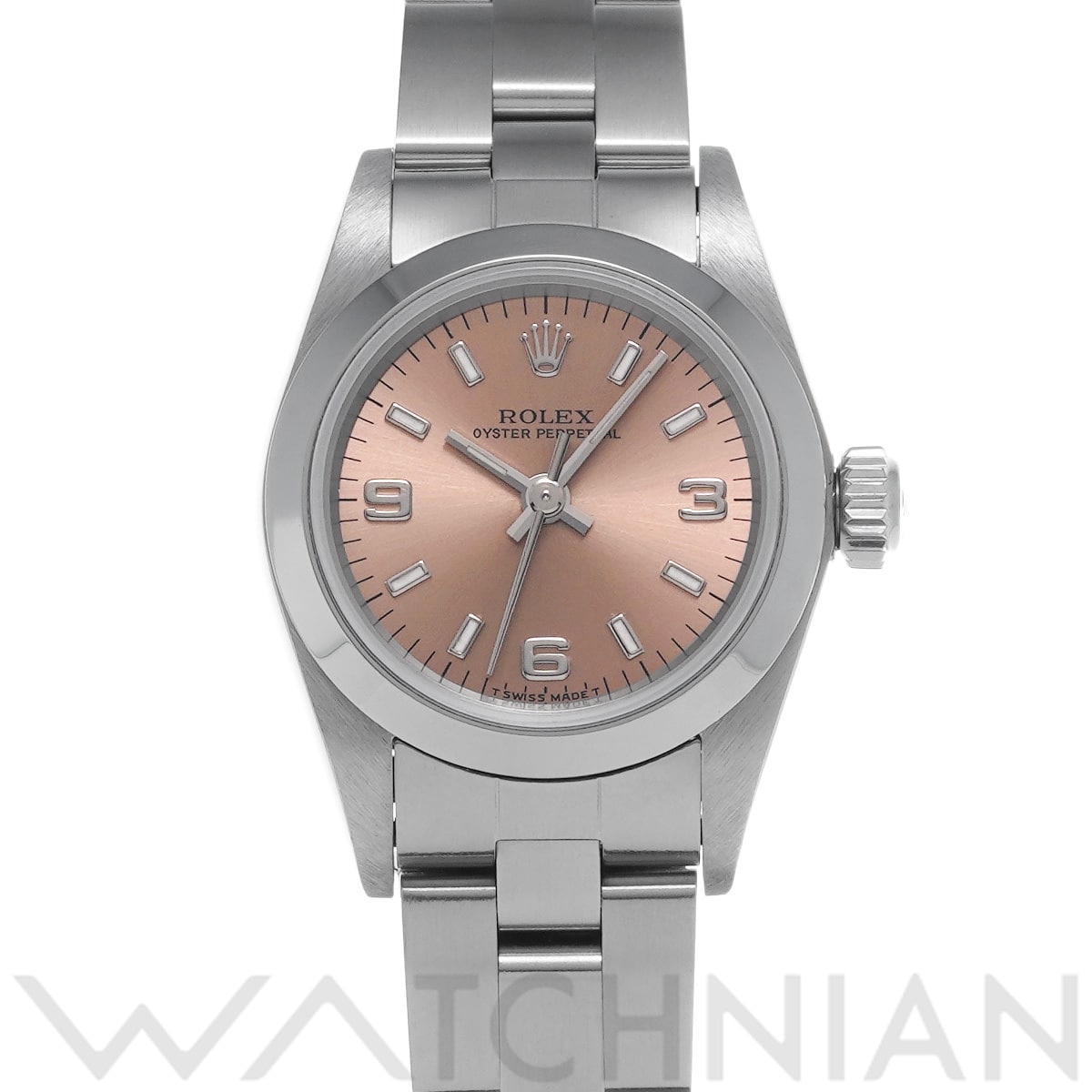 ロレックス オイスターパーペチュアル 67180 ピンク レディース 時計 【中古】【wristwatch】
