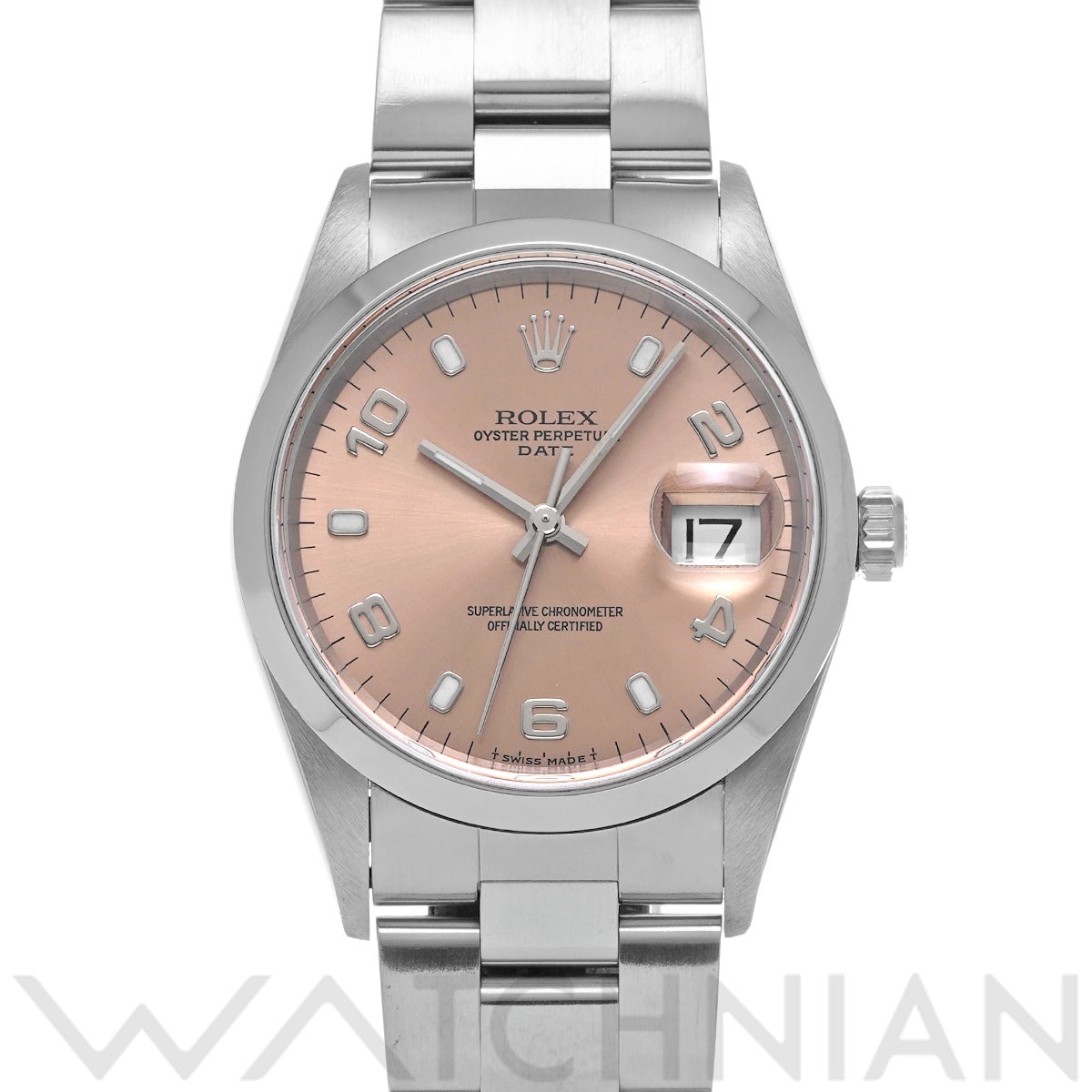 ロレックス オイスターパーペチュアル デイト 15200 ピンク メンズ 時計 【中古】【wristwatch】