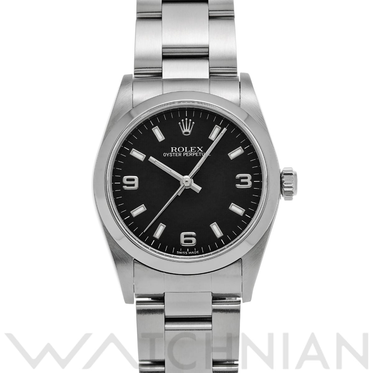 ロレックス オイスターパーペチュアル 77080 ブラック ユニセックス 時計 【中古】【wristwatch】