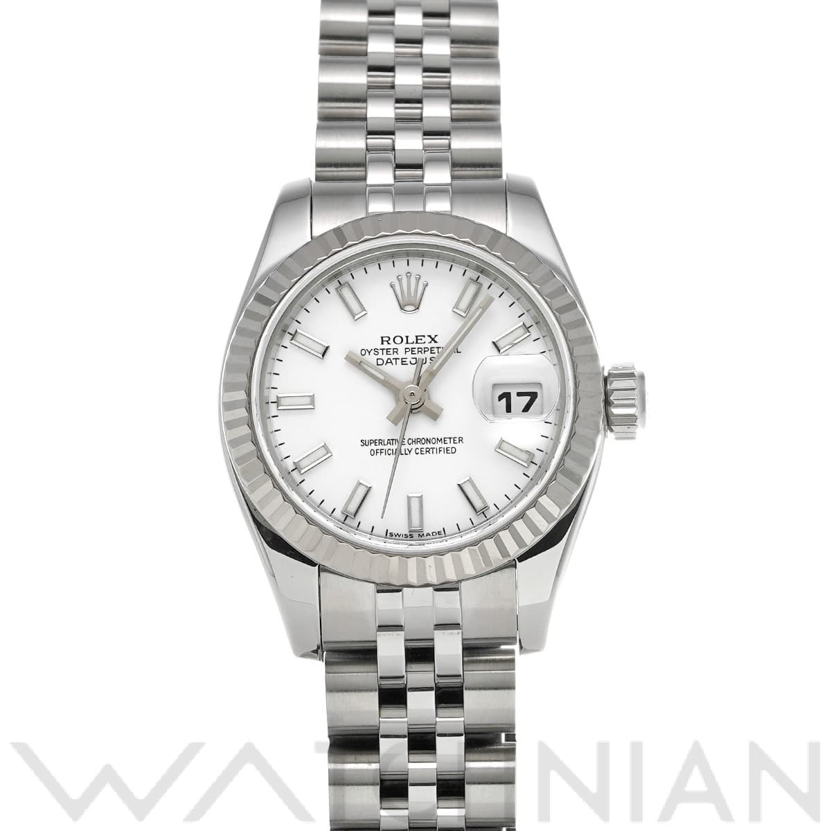 ロレックス レディ デイトジャスト 26 179174 ホワイト レディース 時計 【中古】【wristwatch】