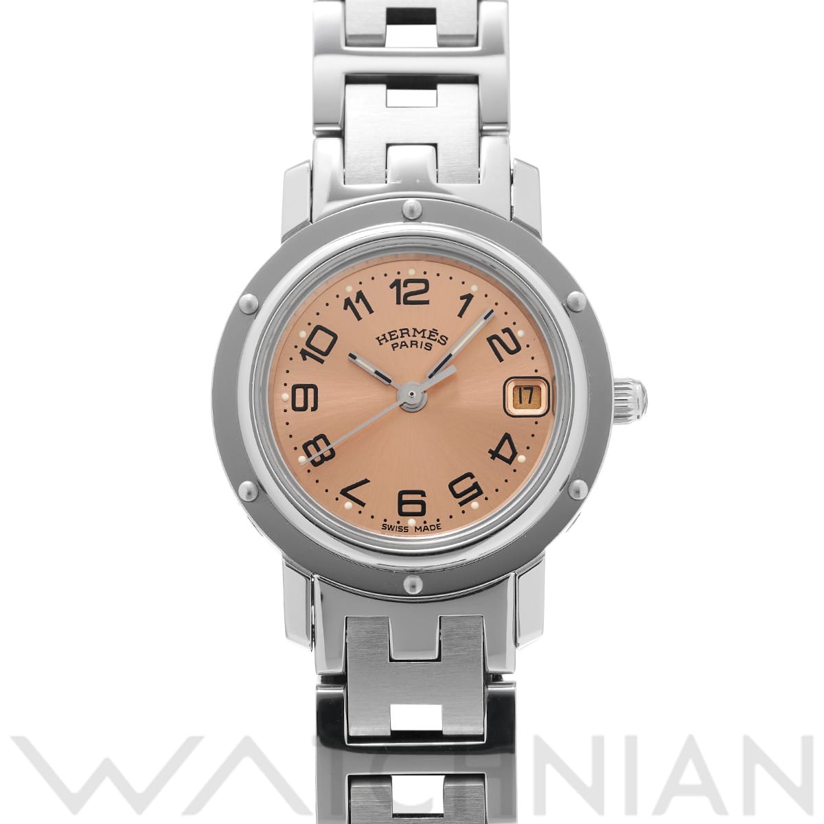 エルメス クリッパー CL4.210 ピンク レディース 時計 【中古】【wristwatch】