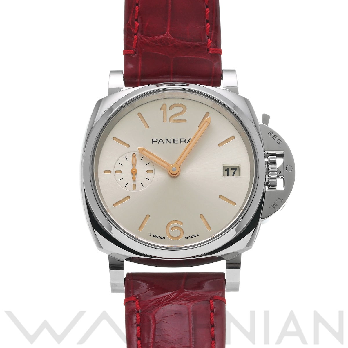 パネライ ルミノール ドゥエ 3デイズ オートマティック アッチャイオ PAM01248 アイボリー メンズ 時計 【中古】【wristwatch】