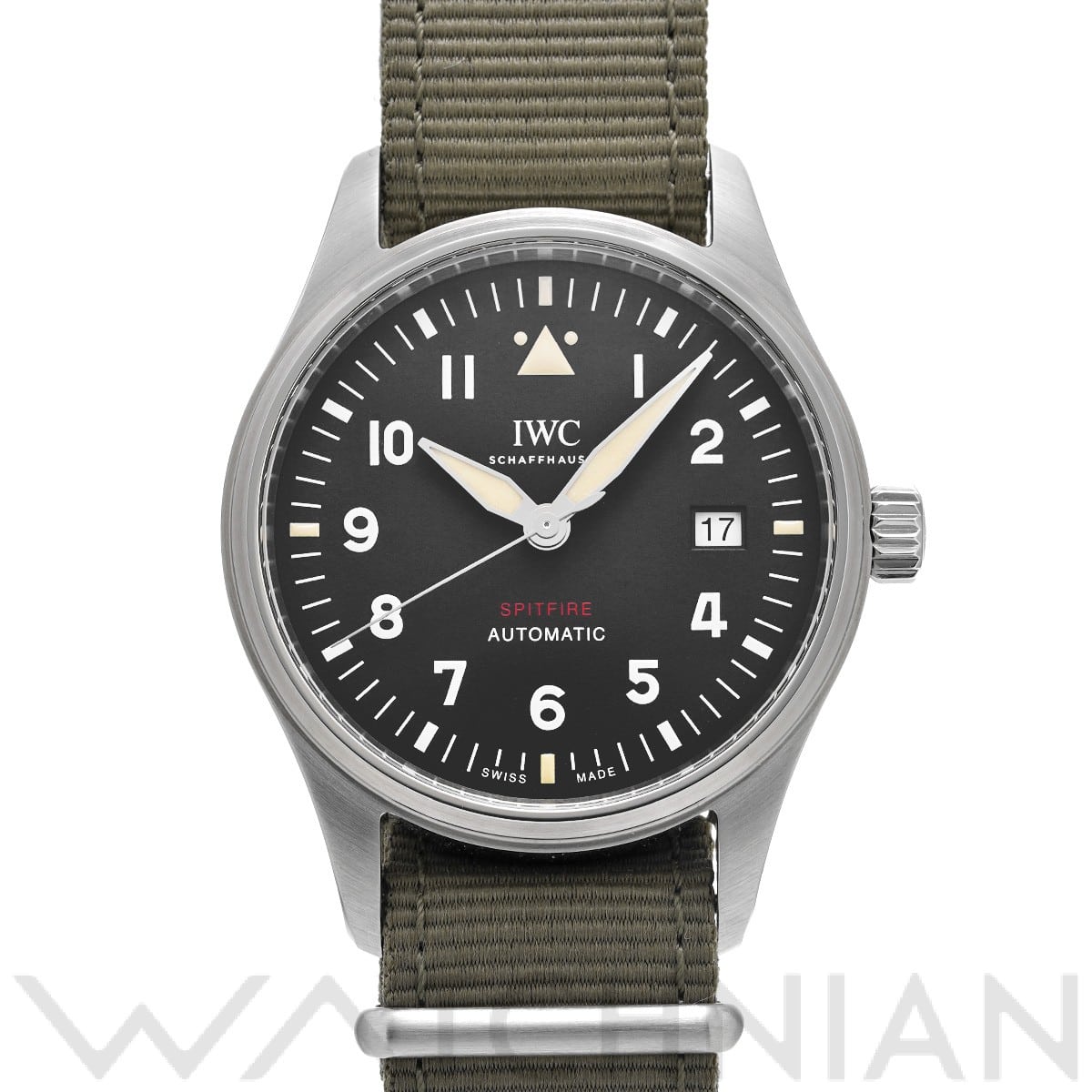 IWC パイロットウォッチ スピットファイア IW326801 ブラック メンズ 時計 【中古】【wristwatch】