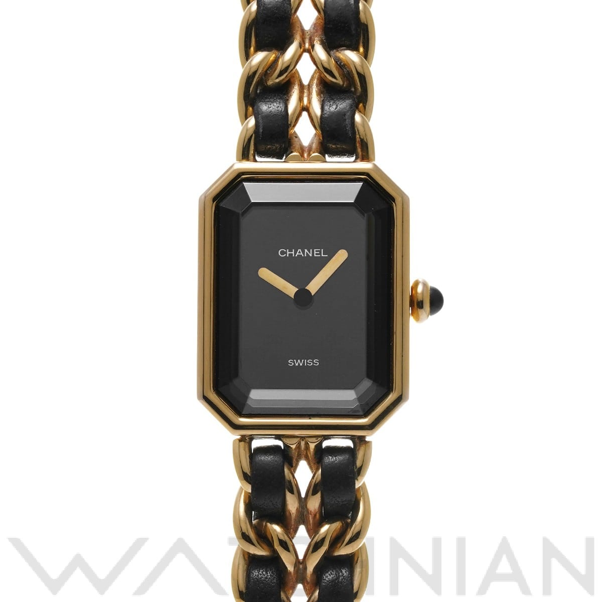シャネル プルミエール L H0001 ブラック レディース 時計 【中古】【wristwatch】
