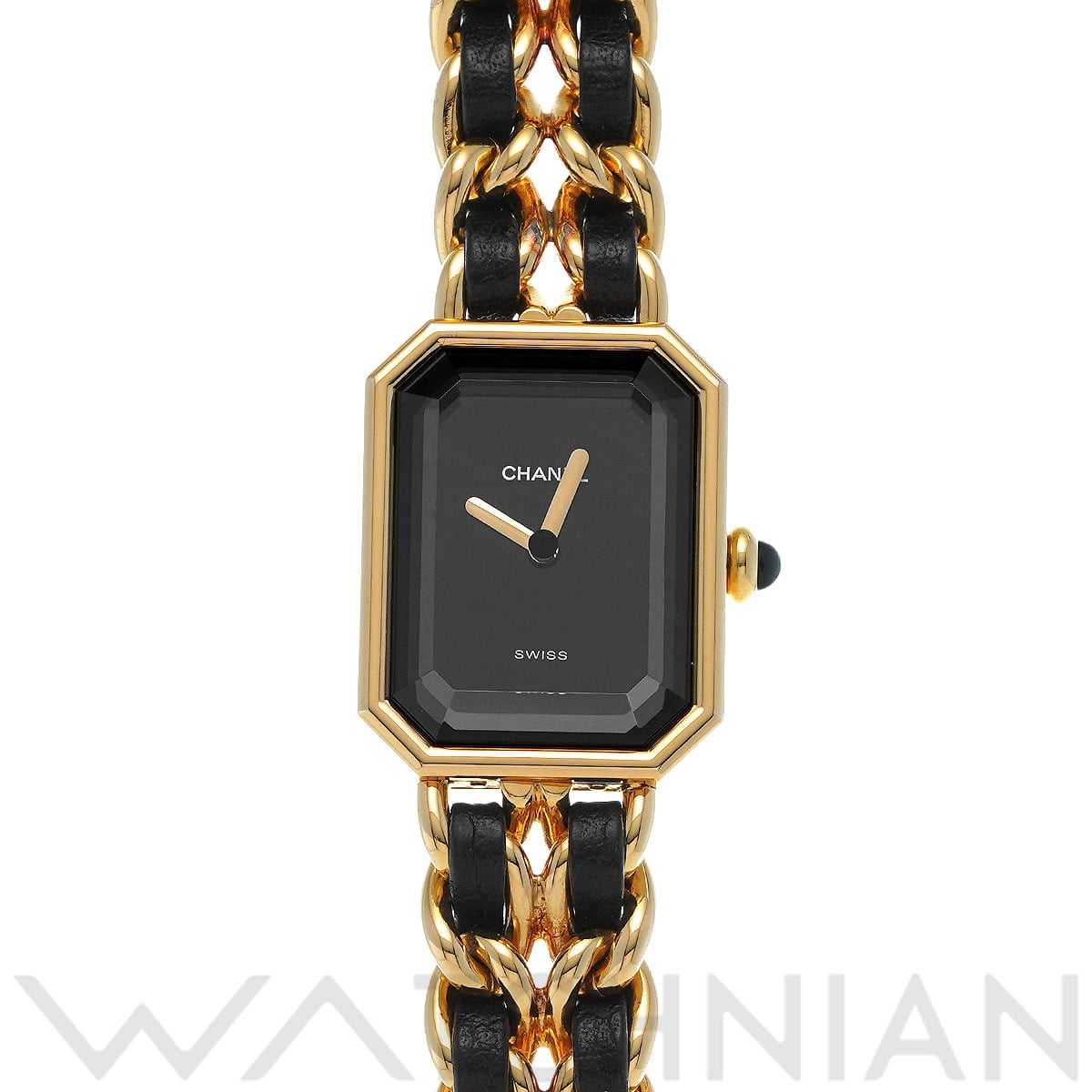 シャネル プルミエール M H0001 ブラック レディース 時計 【中古】【wristwatch】