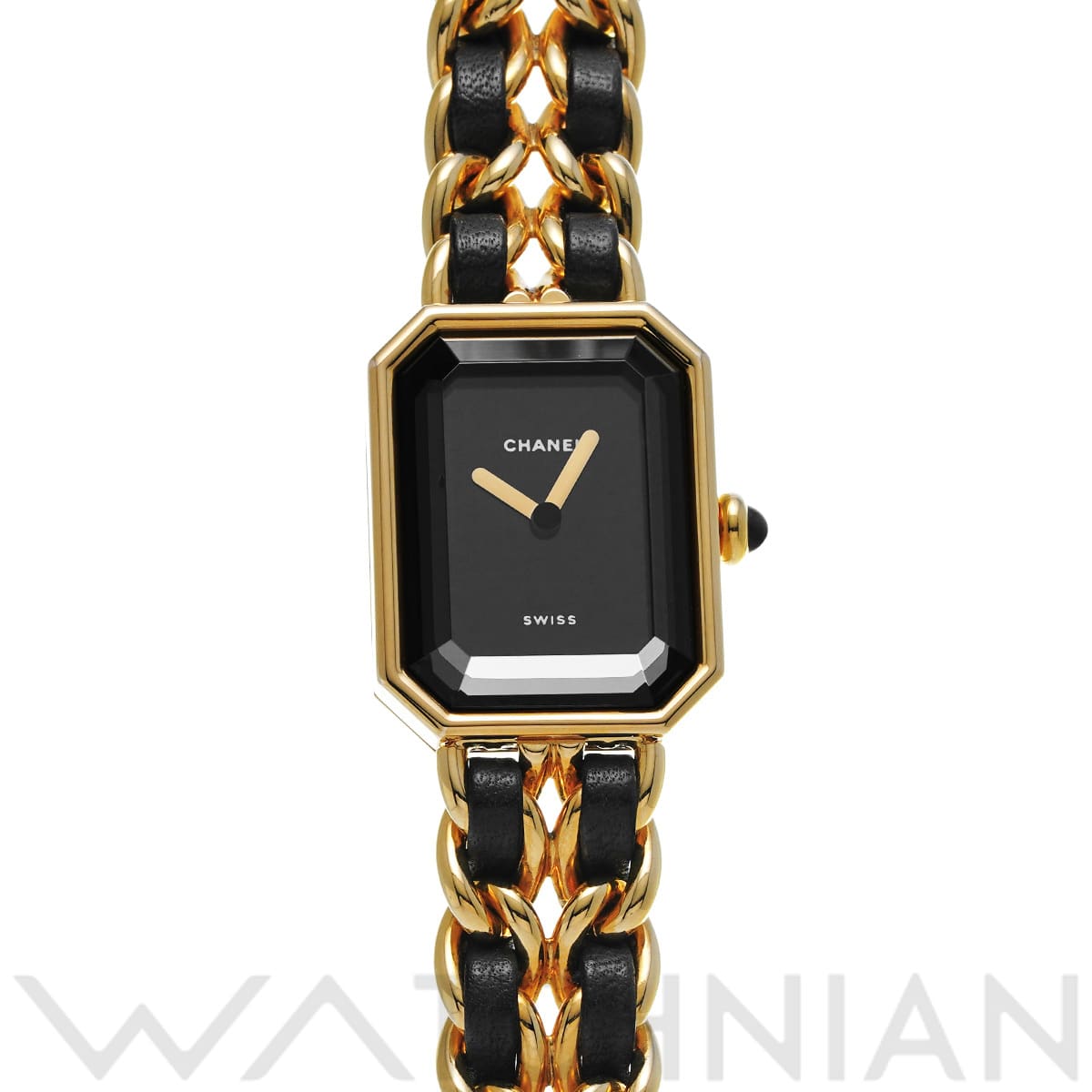 シャネル プルミエール M H0001 ブラック レディース 時計 【中古】【wristwatch】