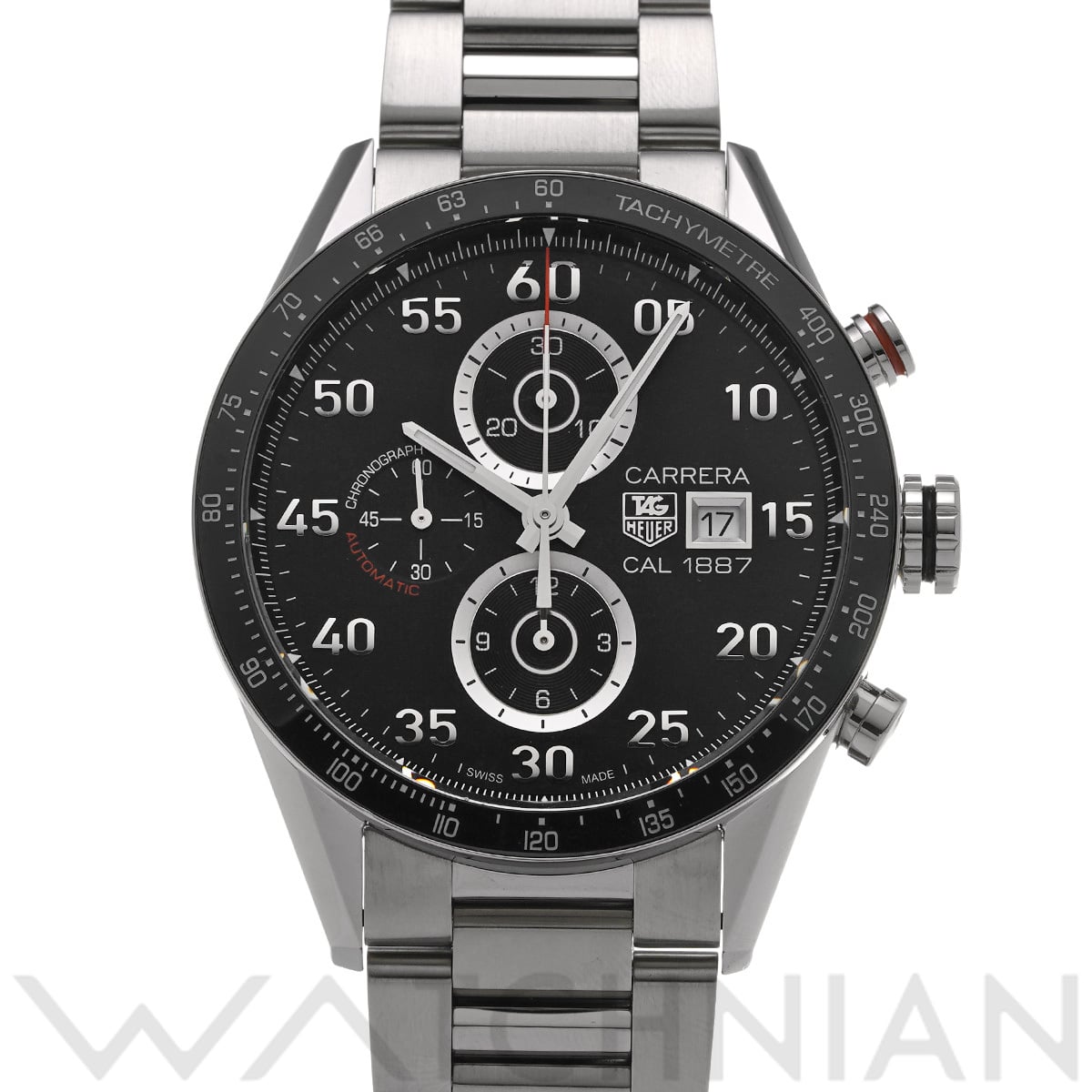 タグ ホイヤー カレラ キャリバー1887 クロノグラフ CAR2A10.BA0799 ブラック メンズ 時計 【中古】【wristwatch】