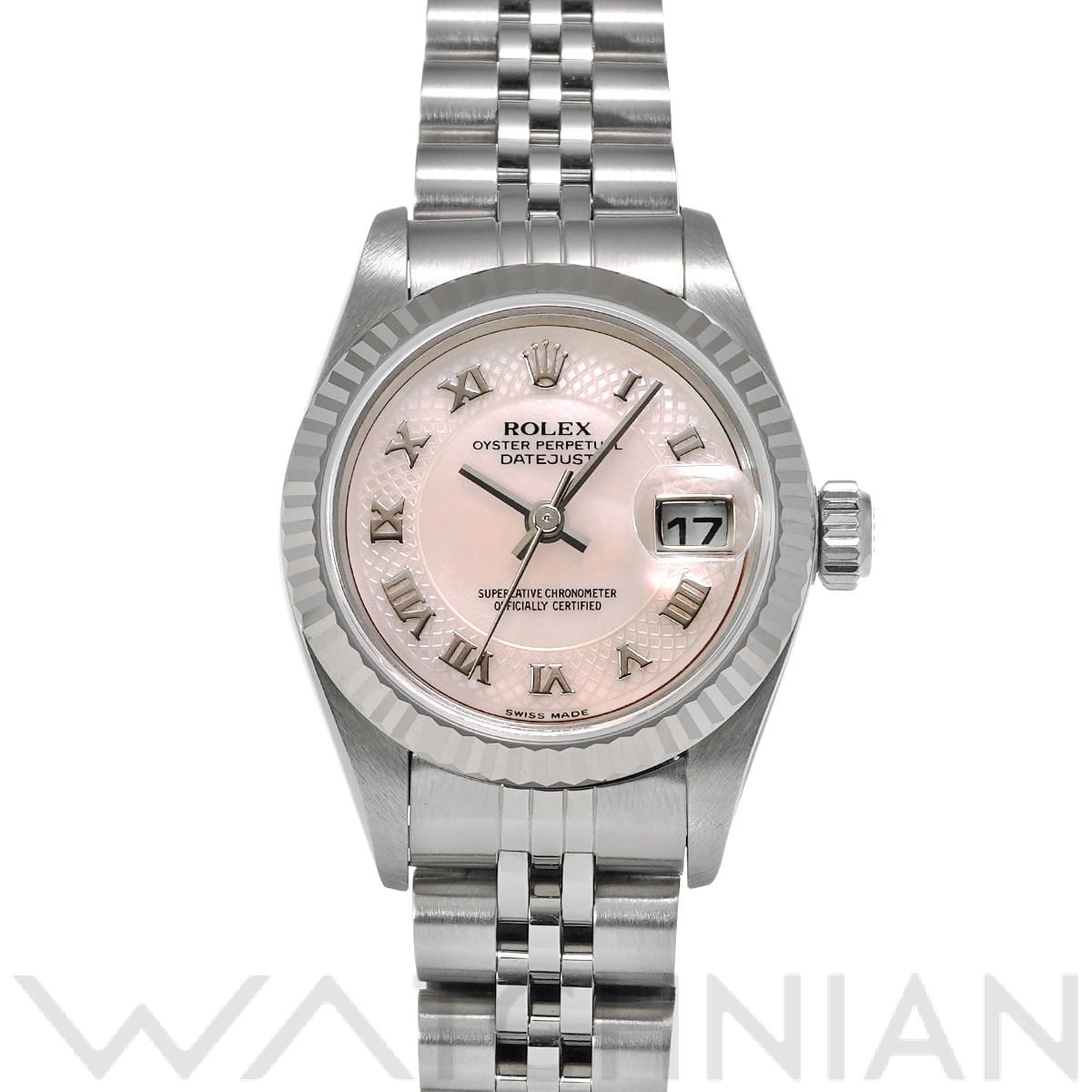 ロレックス デイトジャスト 79174NRD ピンクシェル レディース 時計 【中古】【wristwatch】