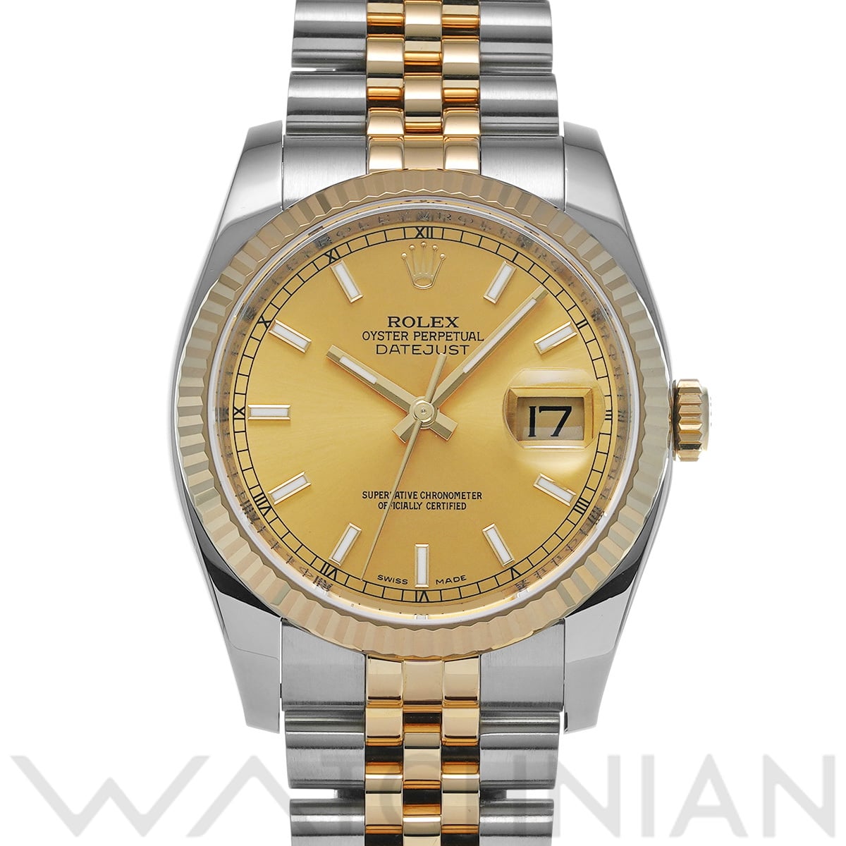 ロレックス デイトジャスト 36 116233 シャンパン メンズ 時計 【中古】【wristwatch】