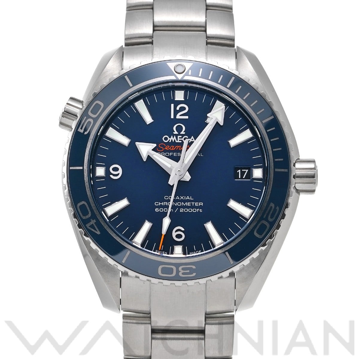 オメガ シーマスター プラネットオーシャン 600 コーアクシャル 232.90.42.21.03.001 ブルー メンズ 時計 【中古】【wristwatch】